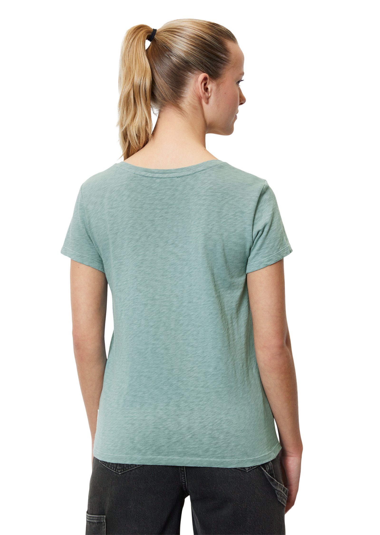 T-Shirt Cotton DENIM Jersey Slub O'Polo aus Organic Marc