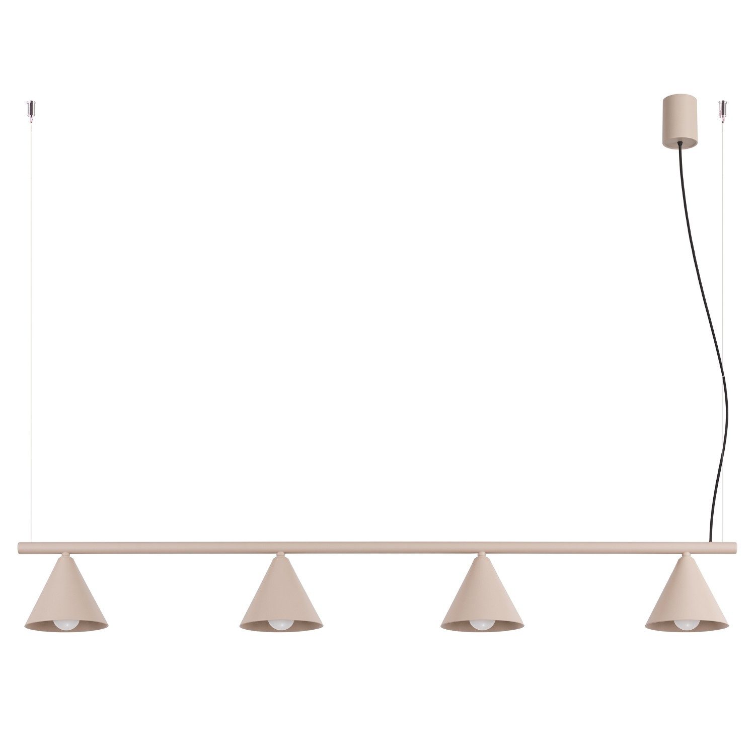 SOLLUX lighting Kronleuchter Kronleuchter NOX 4L taupe, Nicht enthalten