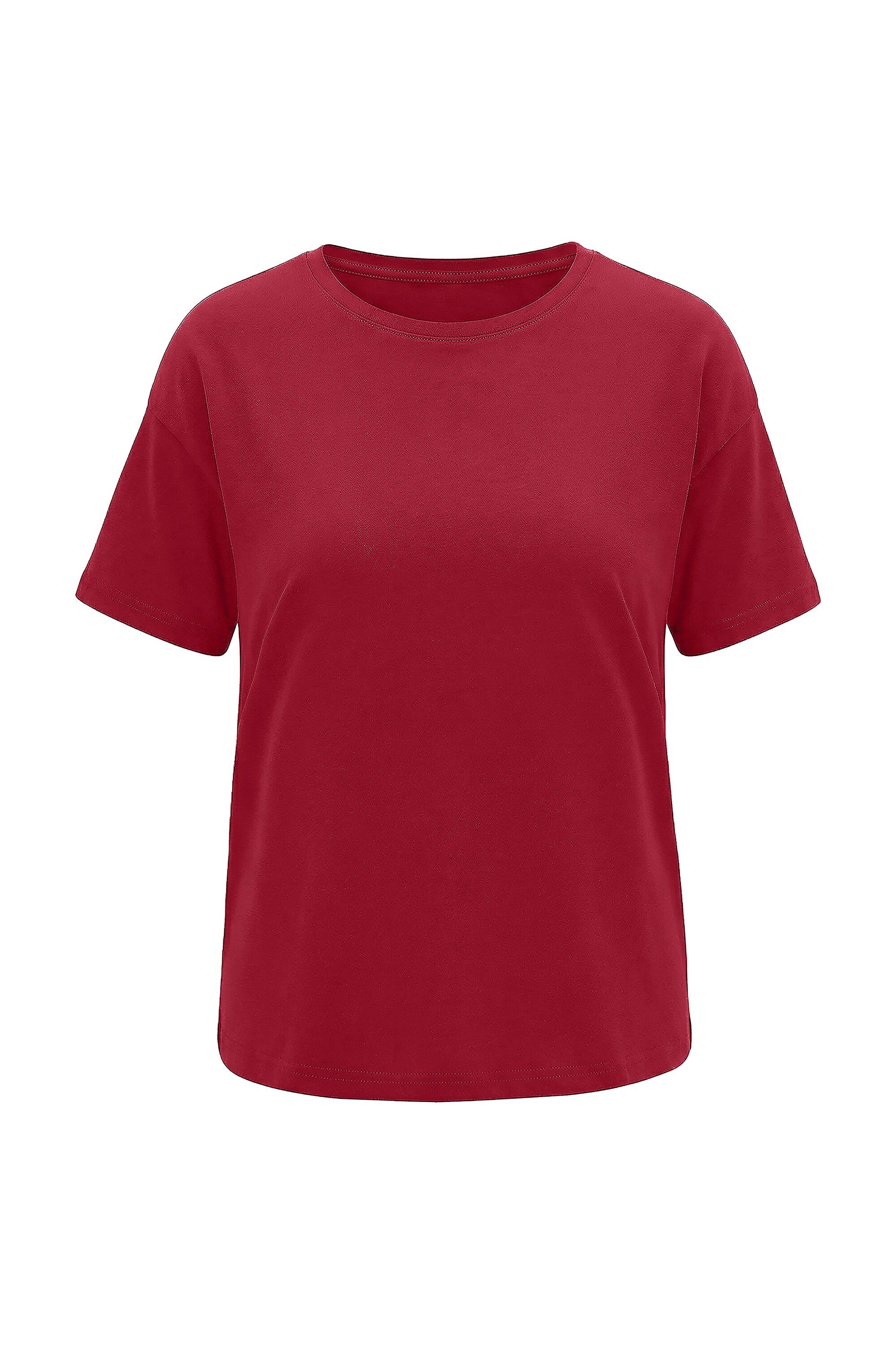 T-Shirt Basic-Shirt Relaxed Shape überschnittene Schultern