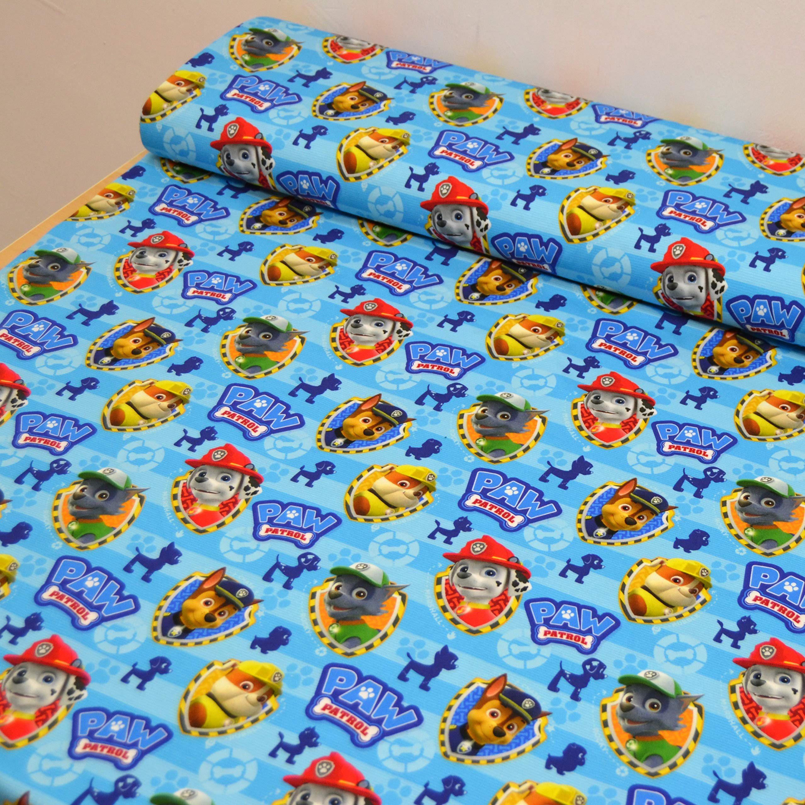 MAGAM-Stoffe Stoff "Paw Patrol", Kinder Jersey ÖKO-TEX Meterware ab 50cm