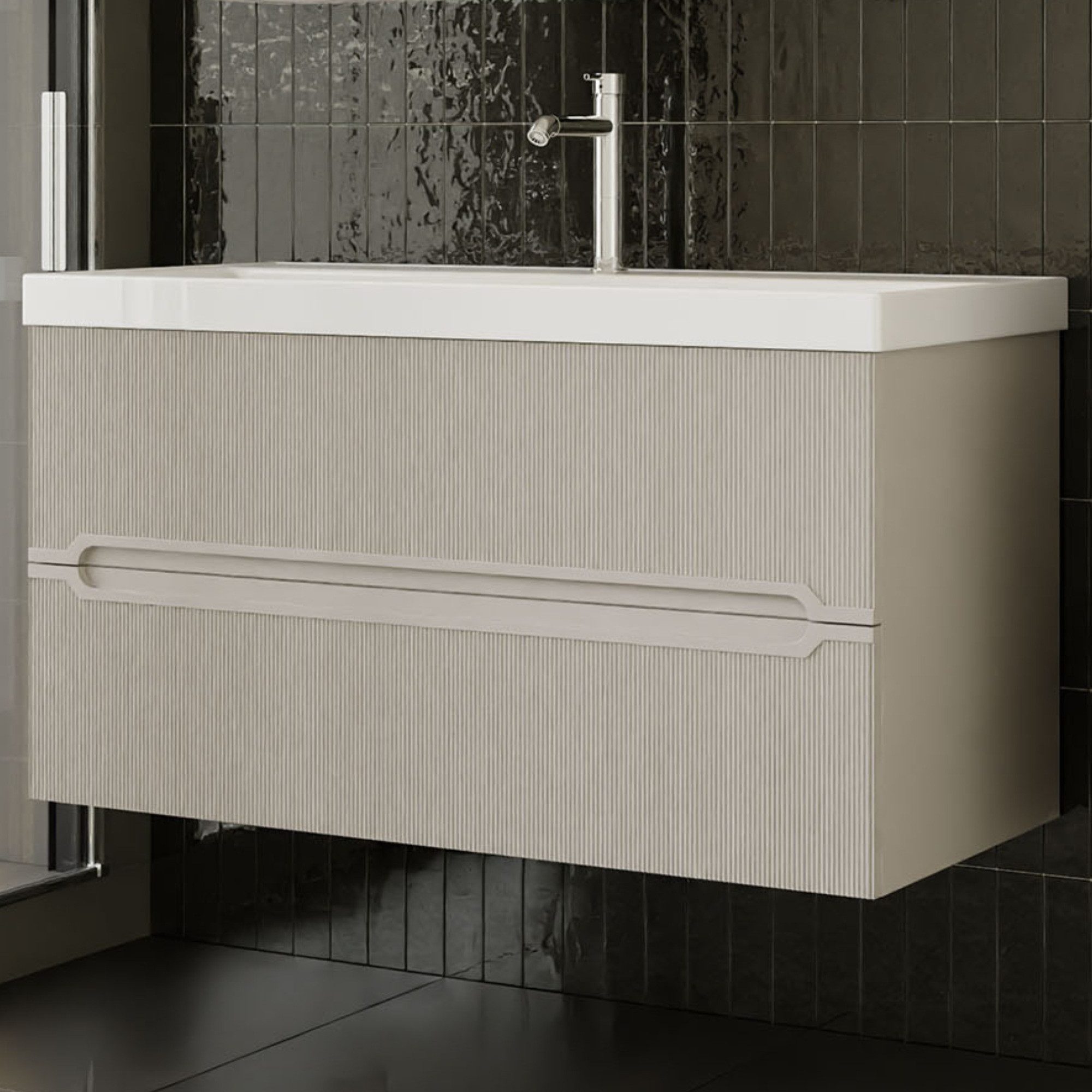 Karen Waschtisch-Set Waschtisch mit Unterschrank Bella, (3-St., Der Lieferu günstig online kaufen