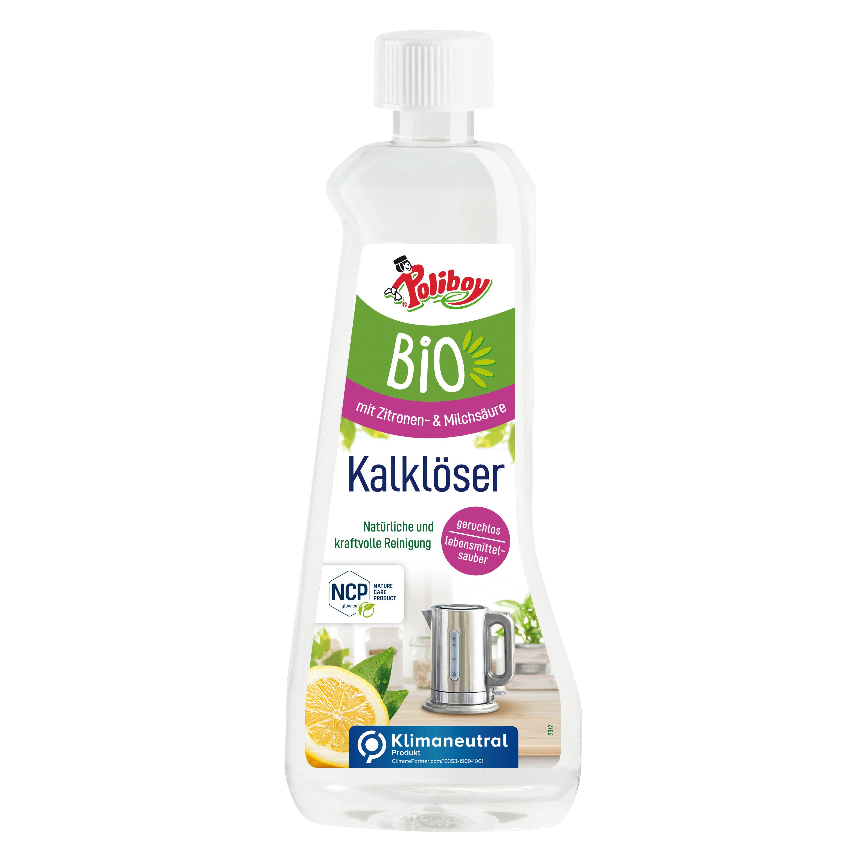 poliboy - 500 ml - Bio Kalklöser (für ein hygienisches & natürliches Entkalken - Made in Germany)
