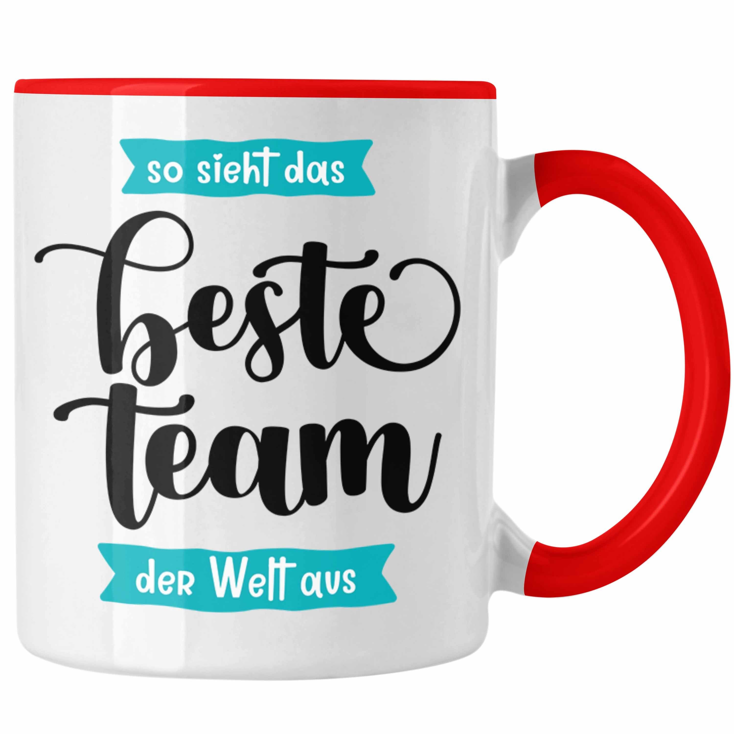 Trendation Tasse Team Tasse Rot Teammitglied Lustige Geschenk Arbe Angestellte Geschenkidee