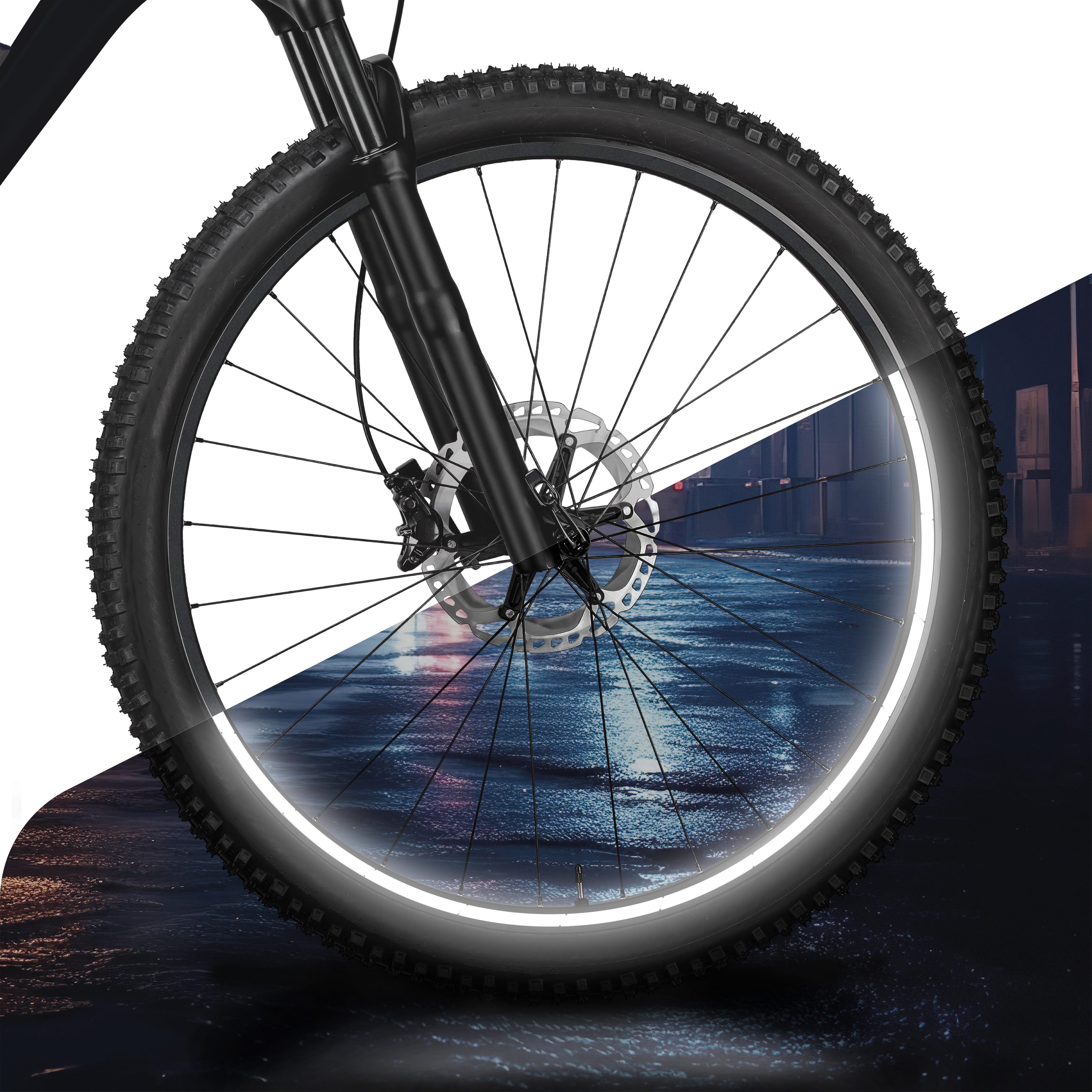 Blackshell Reflektor-Aufkleber Reflektierende Aufkleber für die Fahrradfelge passend für 26-29 Zoll