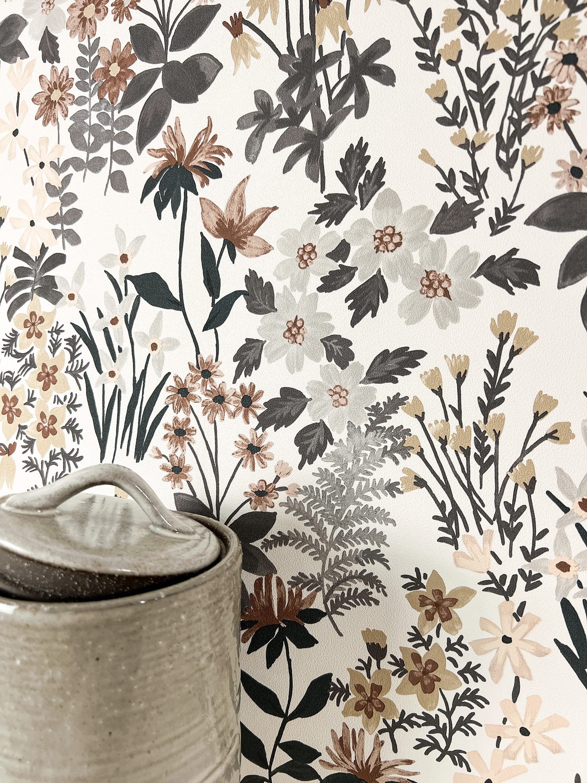 Newroom Vliestapete, Weiß Tapete Floral Blumen günstig online kaufen