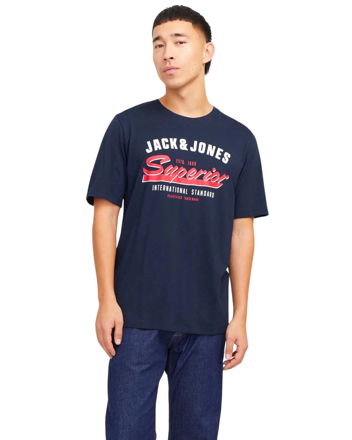 Jack & Jones T-Shirt Stilvolles Slim-Fit oder Regular Shirt mit Printdruck (3er-Pack) Printdruck