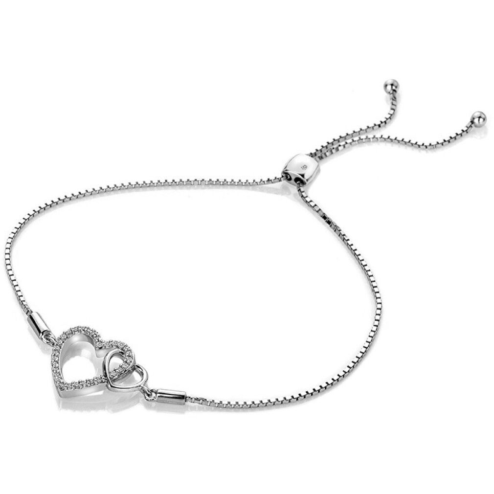 Diamond Armband Silver bracelet with genuine diamond Flora DL589