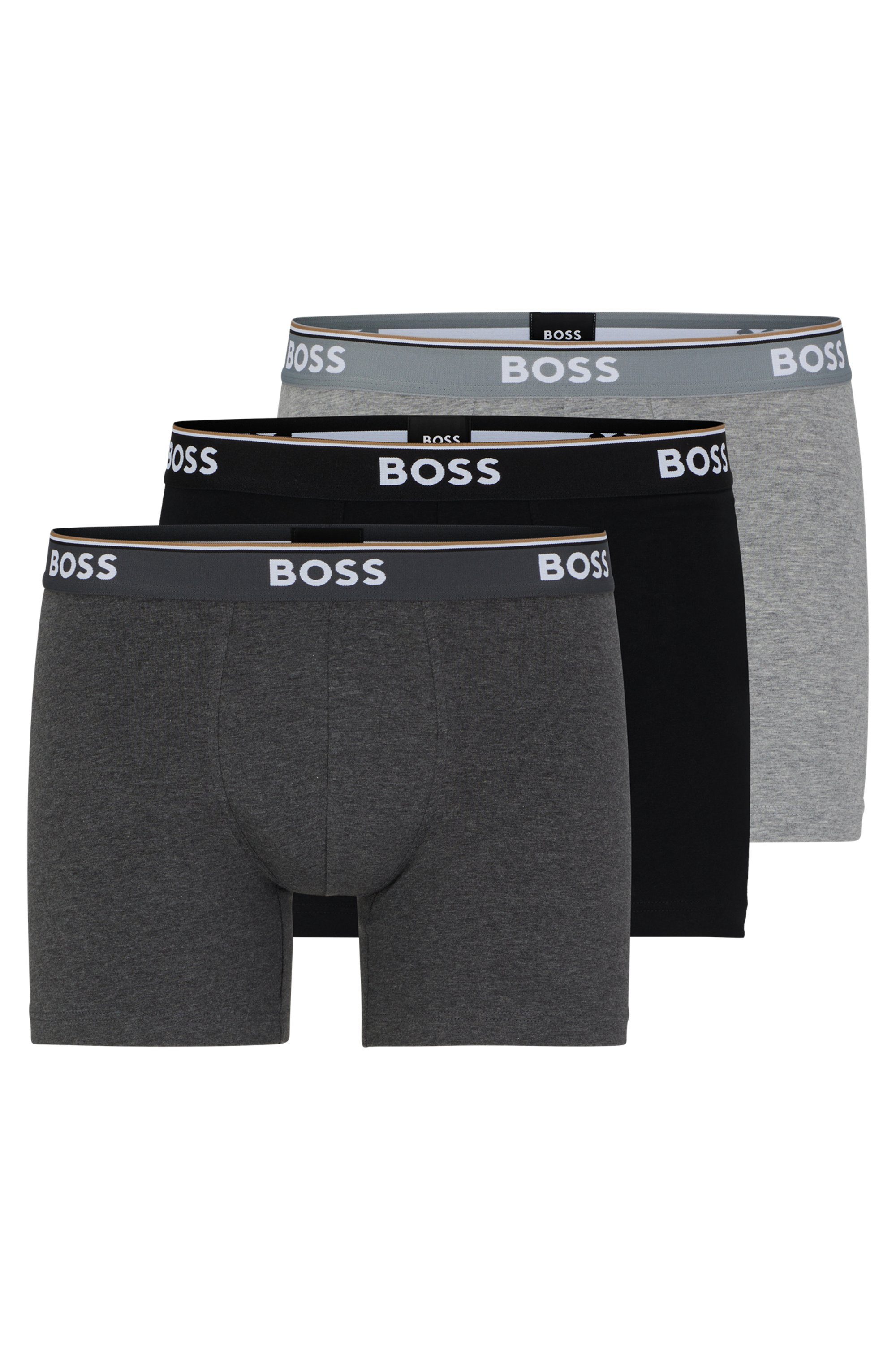 BOSS Langer Boxer Brief 3 PACK mit farblich passendem Webbund günstig online kaufen