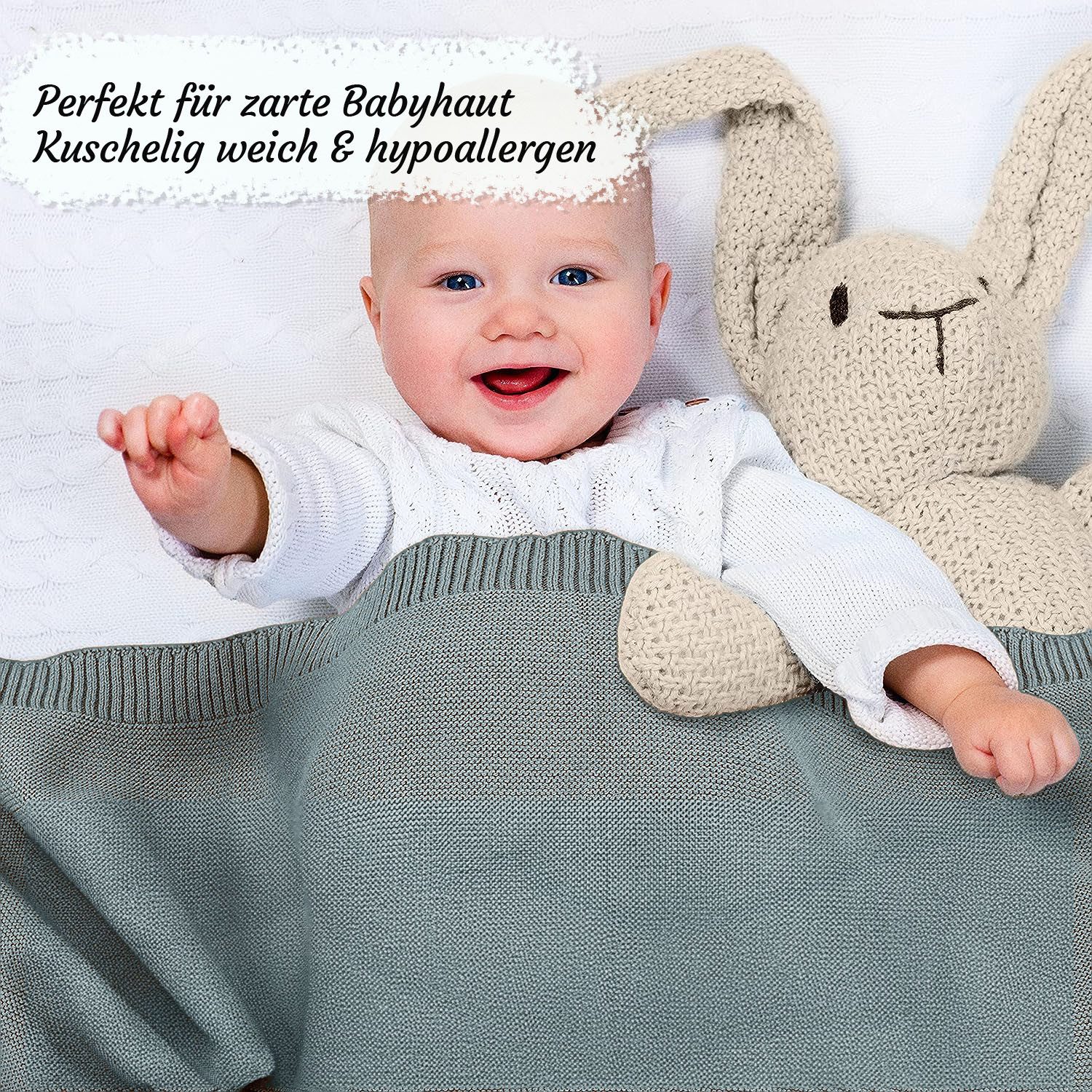 Babydecke Bio Baumwolle 94x72 cm, GOTS günstig online kaufen