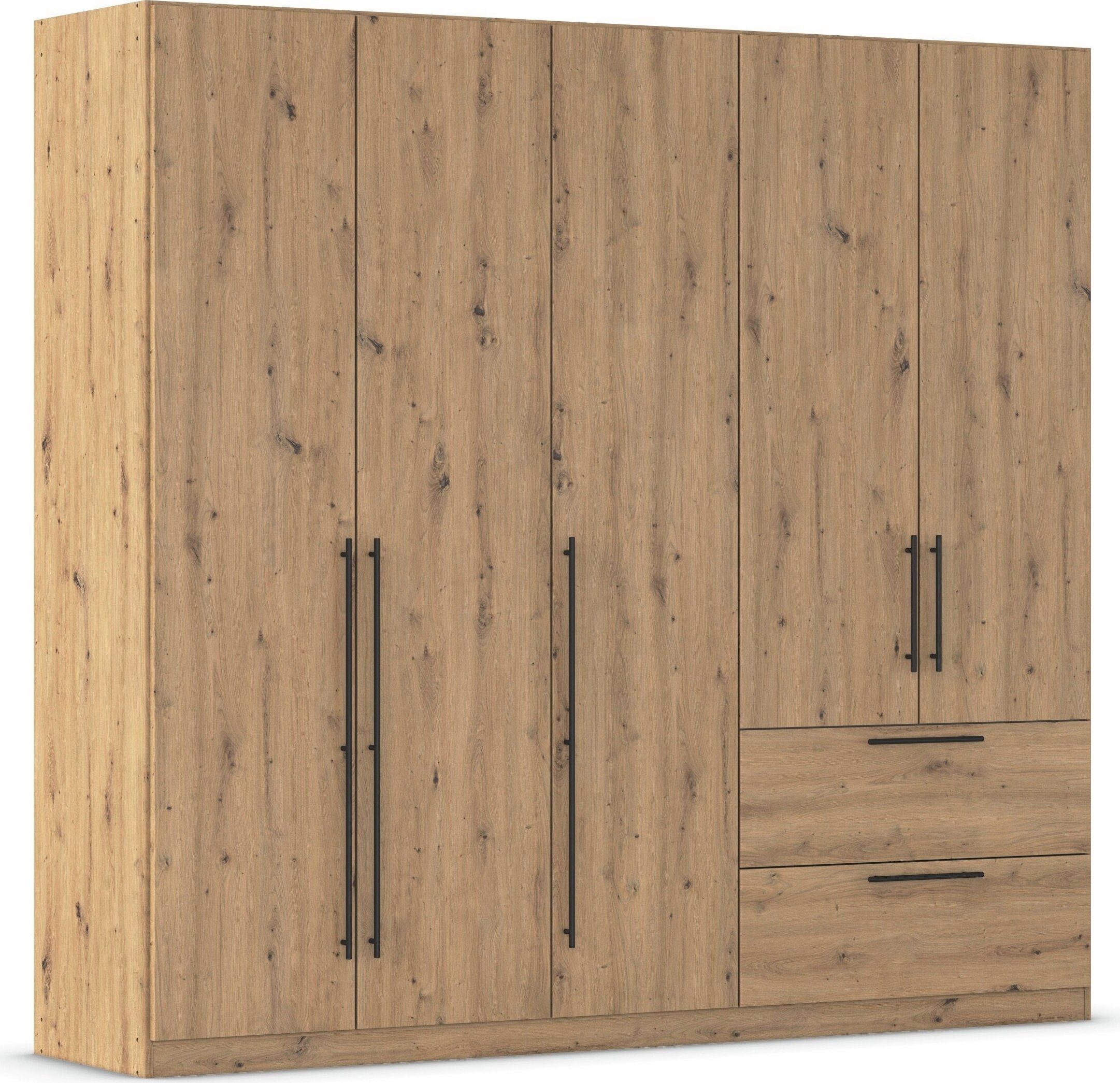 OTTO home Kleiderschrank Mehrzweckschrank Aktenschrank Möbel Mietswohnung Schlafzimmer AVOLA (3 verschiedene Ausstattungen BASIC/CLASSIC/PREMIUM (inkl. SOFT-CLOSE) mit hochwertigen Stangengriffen aus Metall in Schwarz MADE IN GERMANY