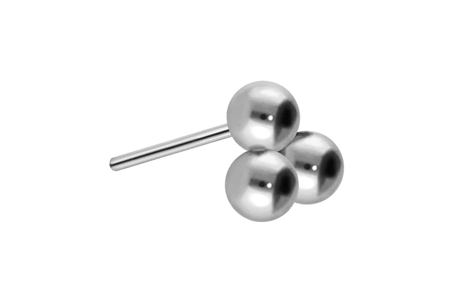 Piercing-Set Titan Aufsatz mit Push Pin 3 KUGELN