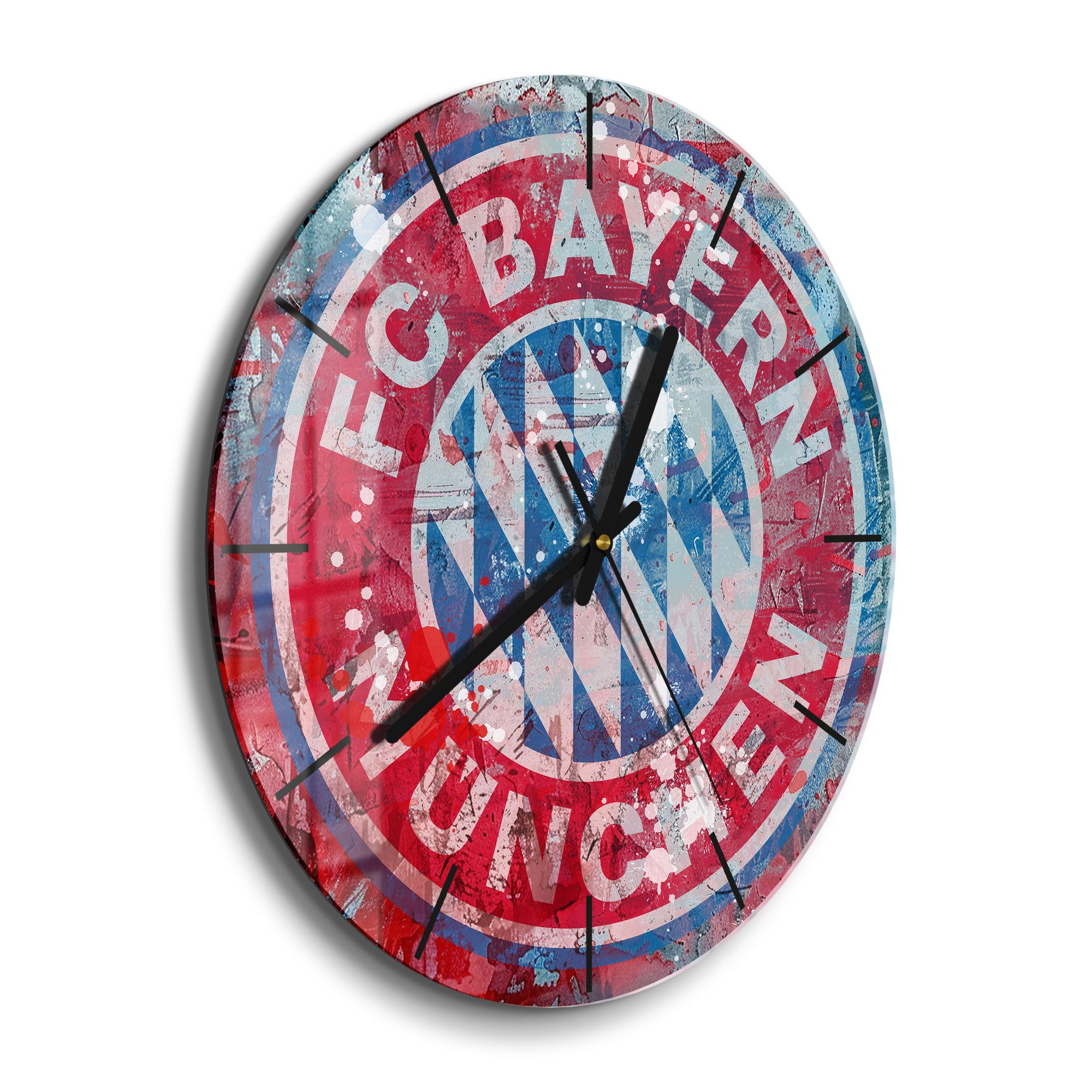 DEQORI Wanduhr 'Wappen FC Bayern München' günstig online kaufen