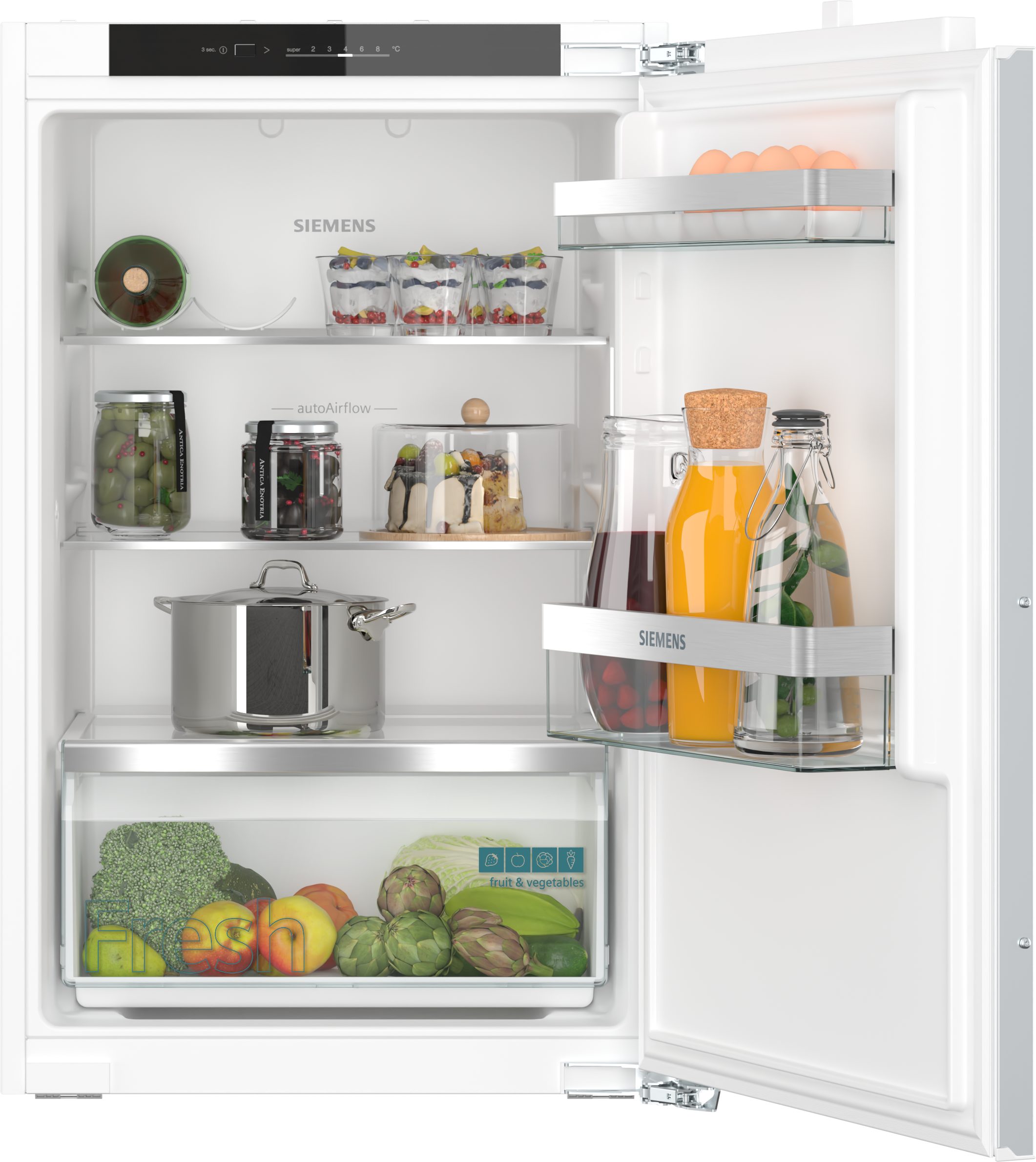 SIEMENS Einbaukühlschrank iQ300 KI21RVFE0, 87,4 cm hoch, 54,1 cm breit, Einfache Temperatureinstellung dank elektronischer …
