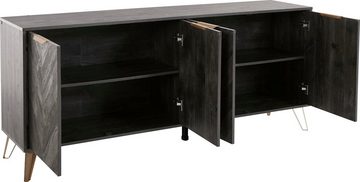 Leonique Sideboard Nanterie, aus einer edlen Holzoptik, mit Fischgrätenmuster, Breite 176,5 cm