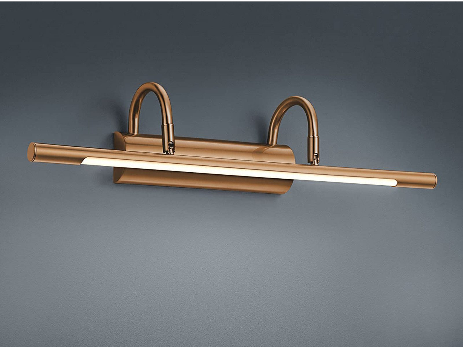 TRIO Leuchten LED Bilderleuchte, LED fest integriert, Warmweiß, Edle Wand-Leuchte innen zum Bilder beleuchten, Altmessing, Breite 48cm