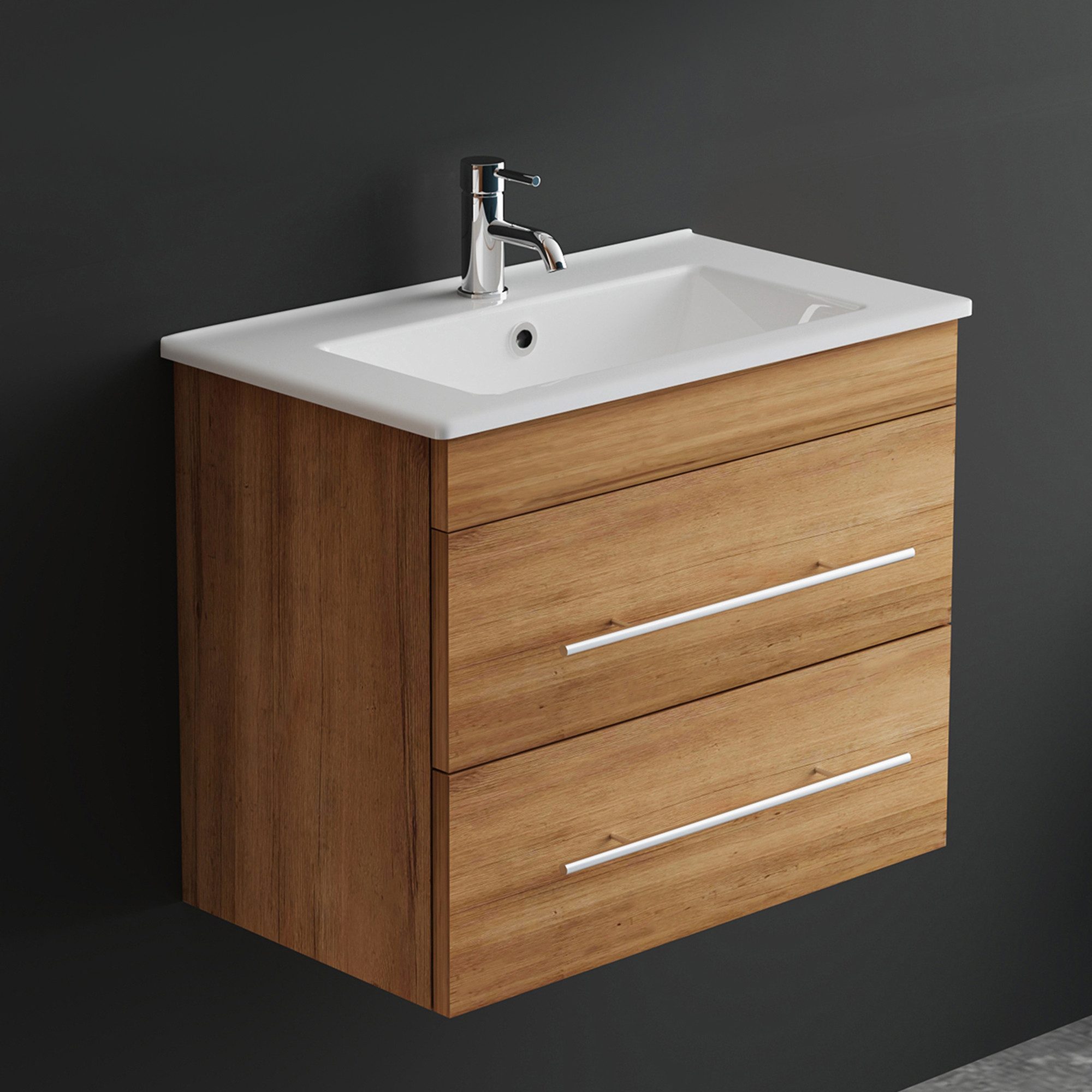 Alpenberger Badmöbel-Set Waschbecken mit Unterschrank - Waschbeckenuntersch günstig online kaufen