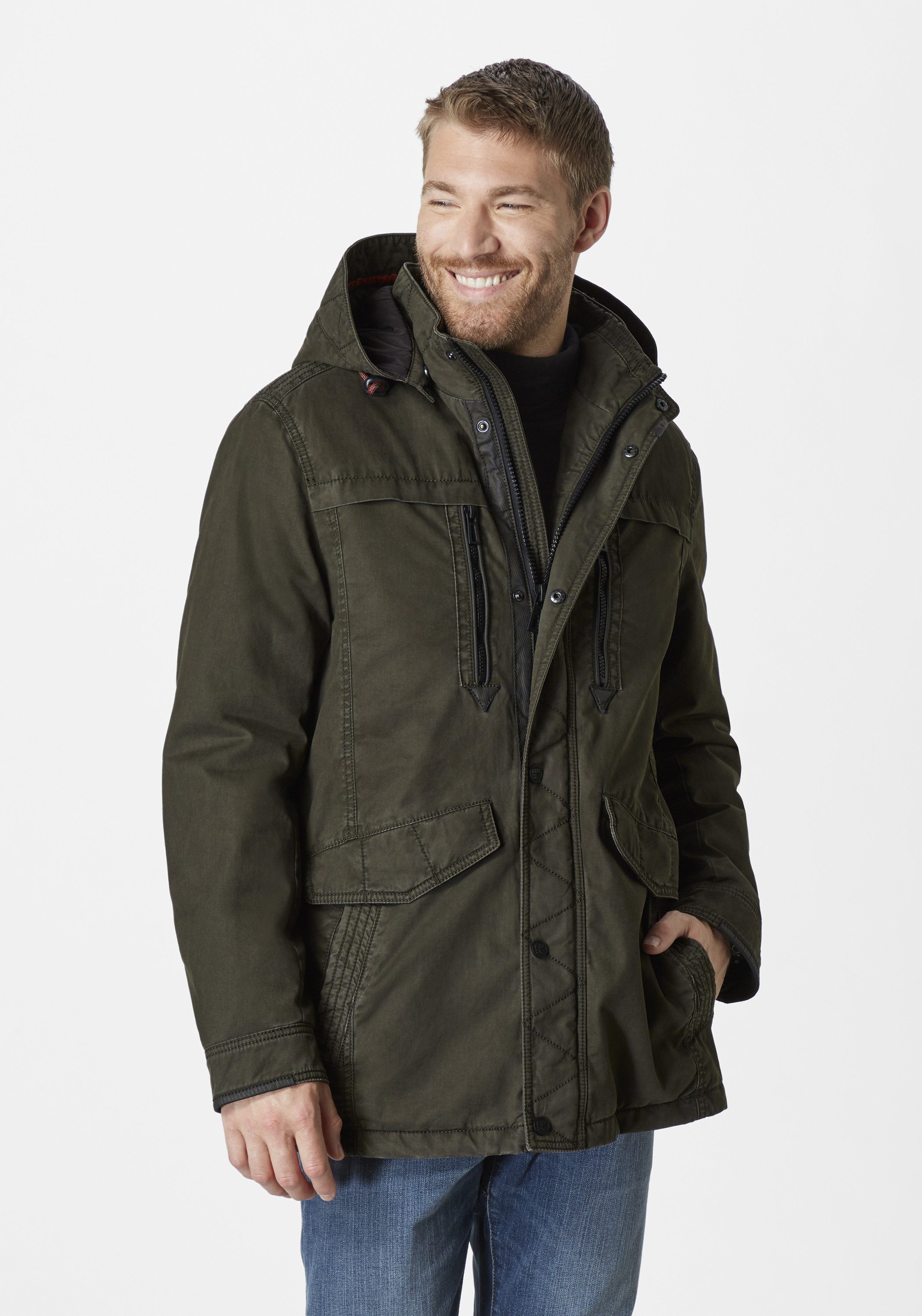 Redpoint Parka KORWIN Winterjacke aus Baumwolle mit abnehmbarer Kapuze günstig online kaufen