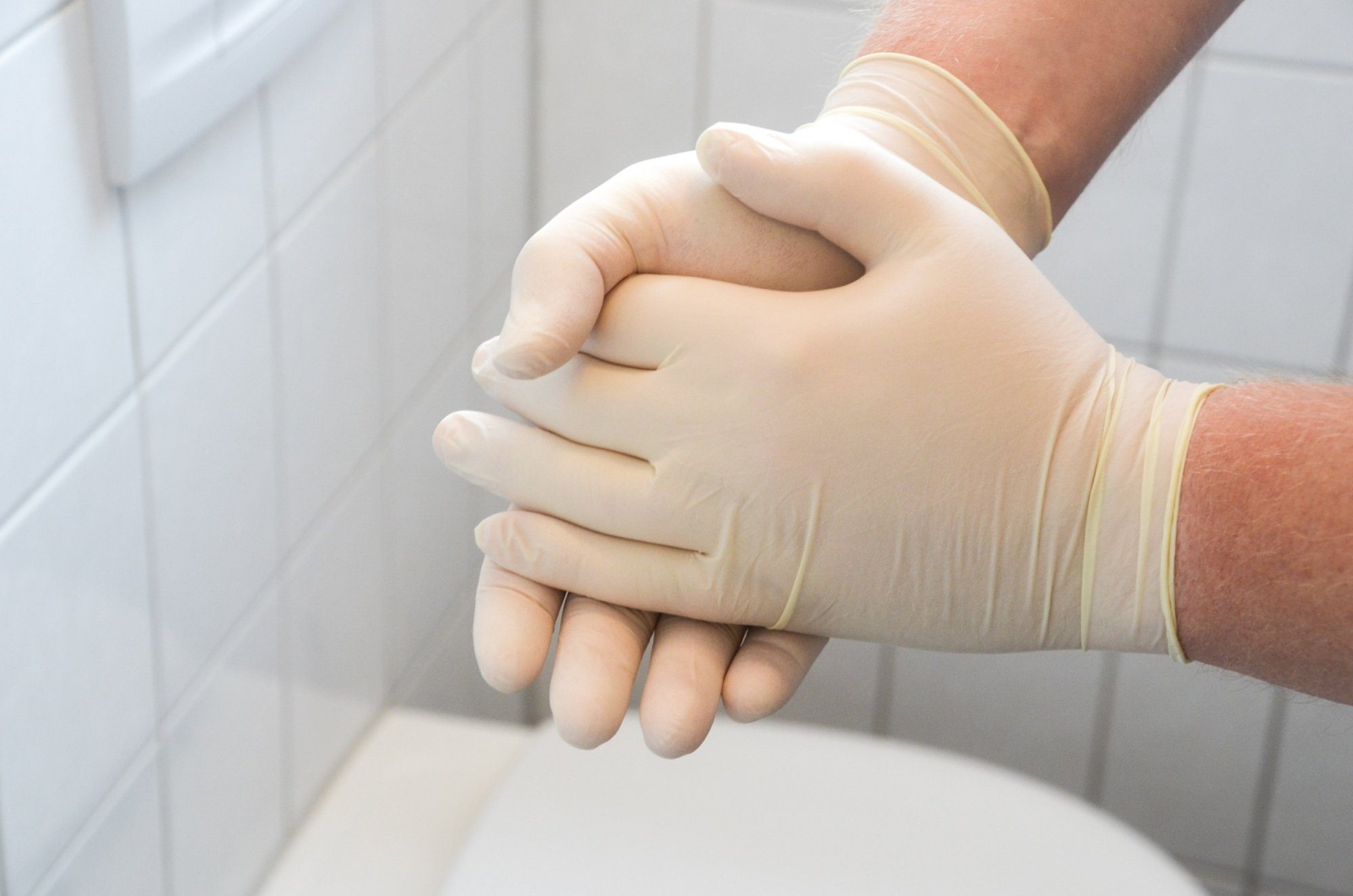 Scorprotect® Einweghandschuhe Latex-Einweghandschuhe Größe M Spenderbox