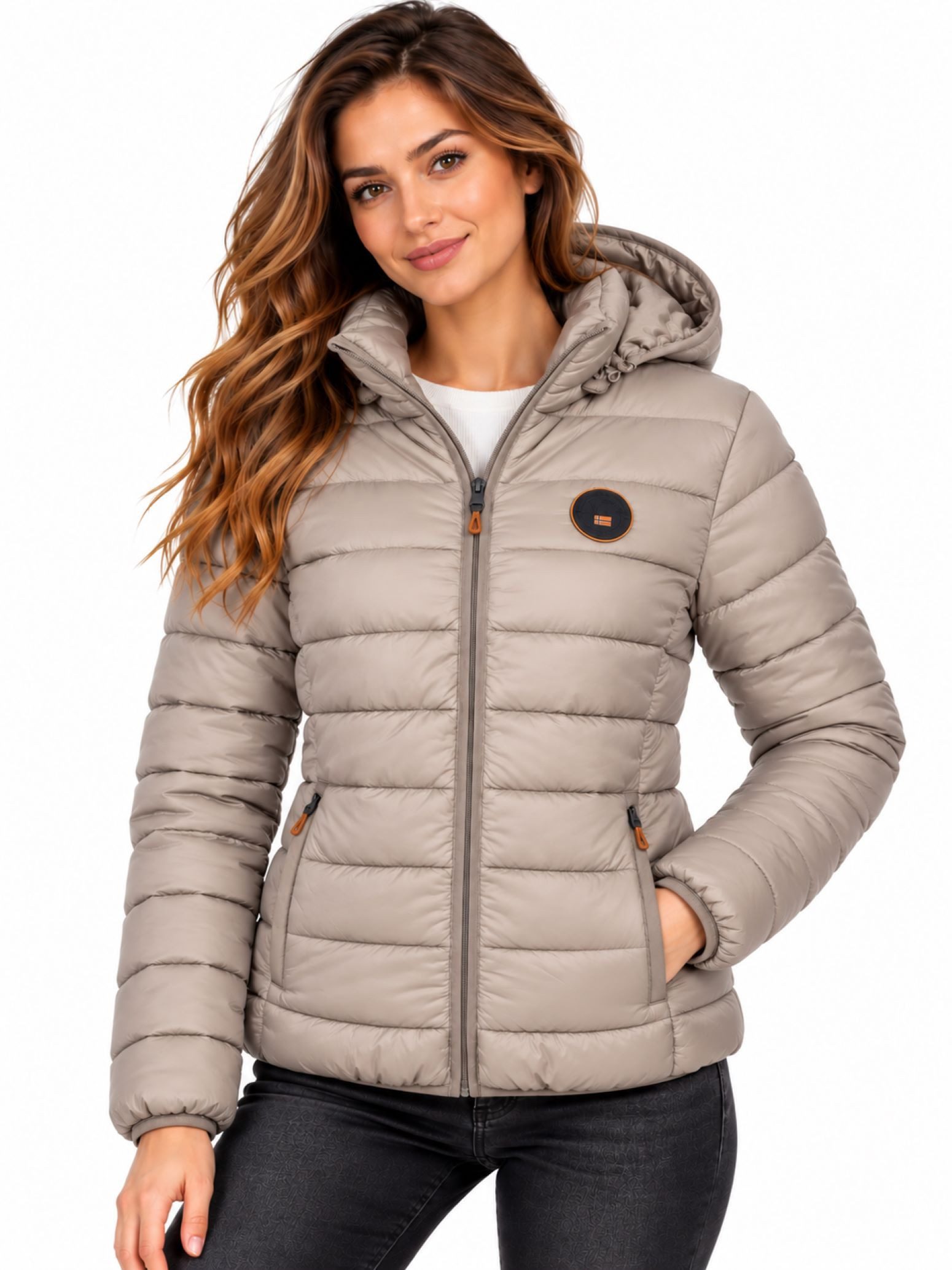 Geographical Norway Steppjacke Damen Herbst Winter jacke Stepp Outdoor leicht Kapuzenjacke Übergangs
