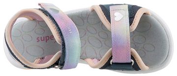 Superfit PEBBLES WMS: mittel Sandale, Sommerschuh, Klettschuh, Sandalette, mit süßen Glitzerverschlüssen