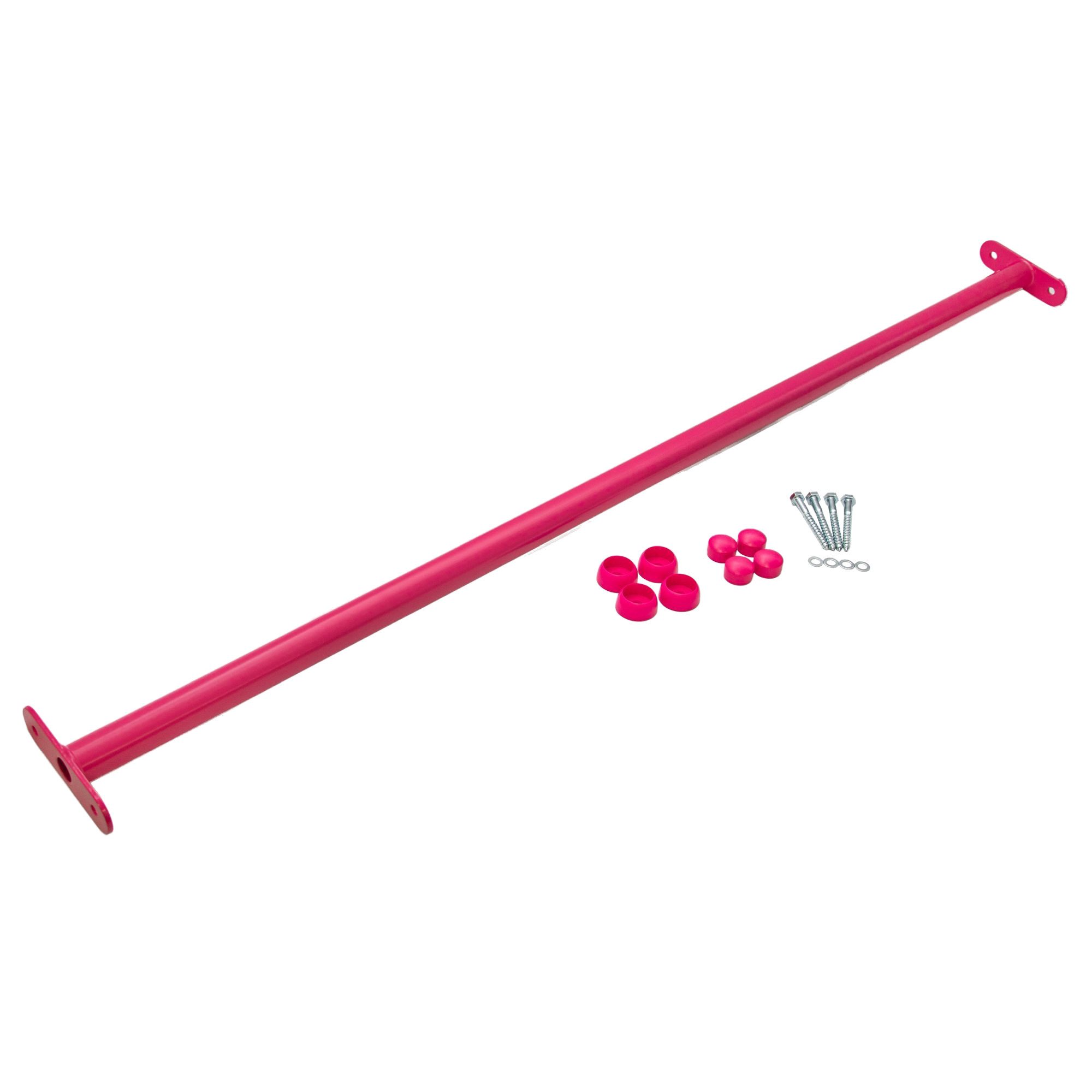 ROG-Gardenline Turnreck Reckstange Metall stabile Turnstange inklusive Montagematerial, (rosa, 125 cm)