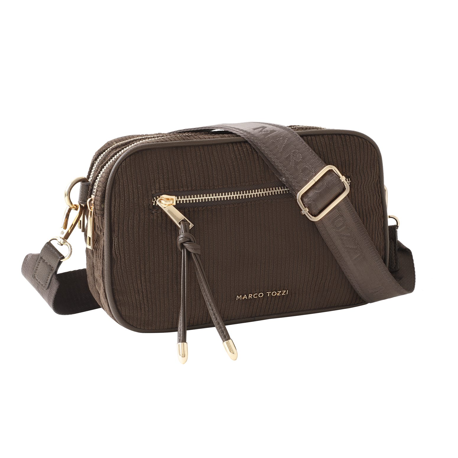 MARCO TOZZI Umhängetasche, Damen Schultertasche mit Logoschriftzug