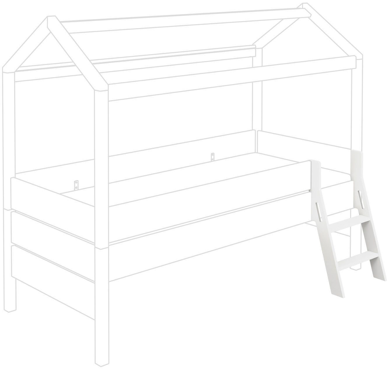 PAIDI Anlegeleiter TINY HOUSE zur Erweiterung des Bettes, Leiter ist beidseitig montierbar