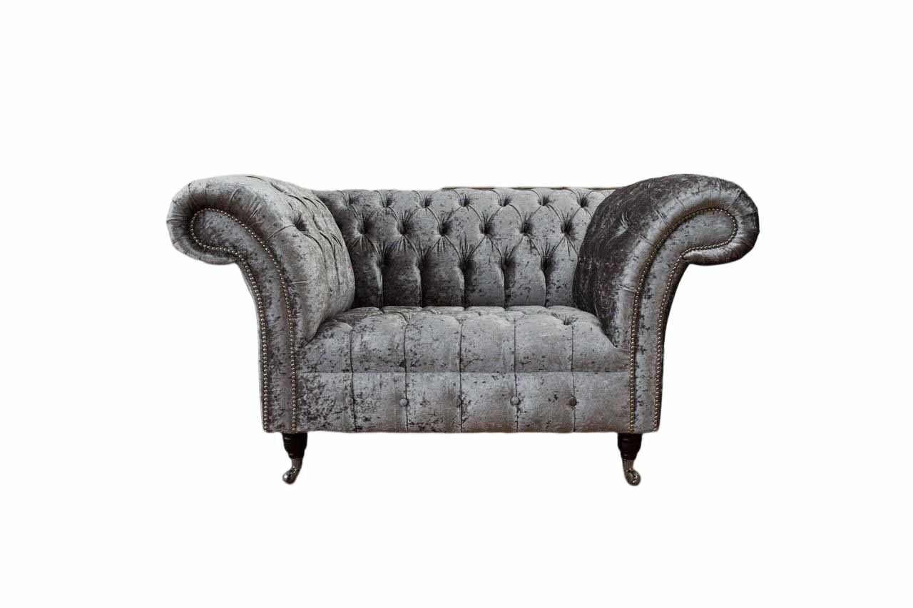 JVmoebel Sessel Chesterfield Sessel Design Polster Sofa Couch Chesterfield Textil, Made In Europe