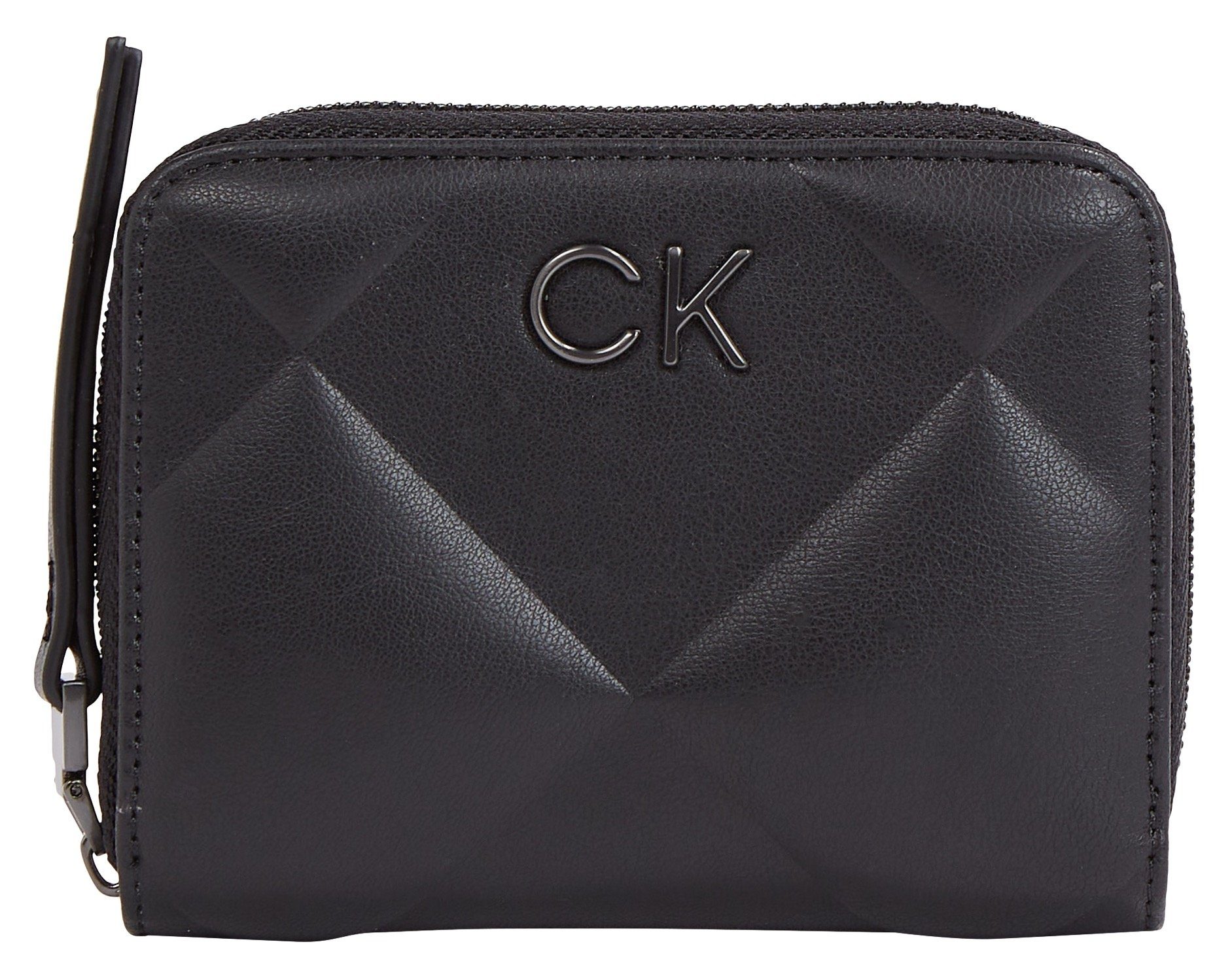 Calvin Klein Geldbörse RE-LOCK QUILT ZA WALLET MD, mit modischem Strukturmuster schwarz