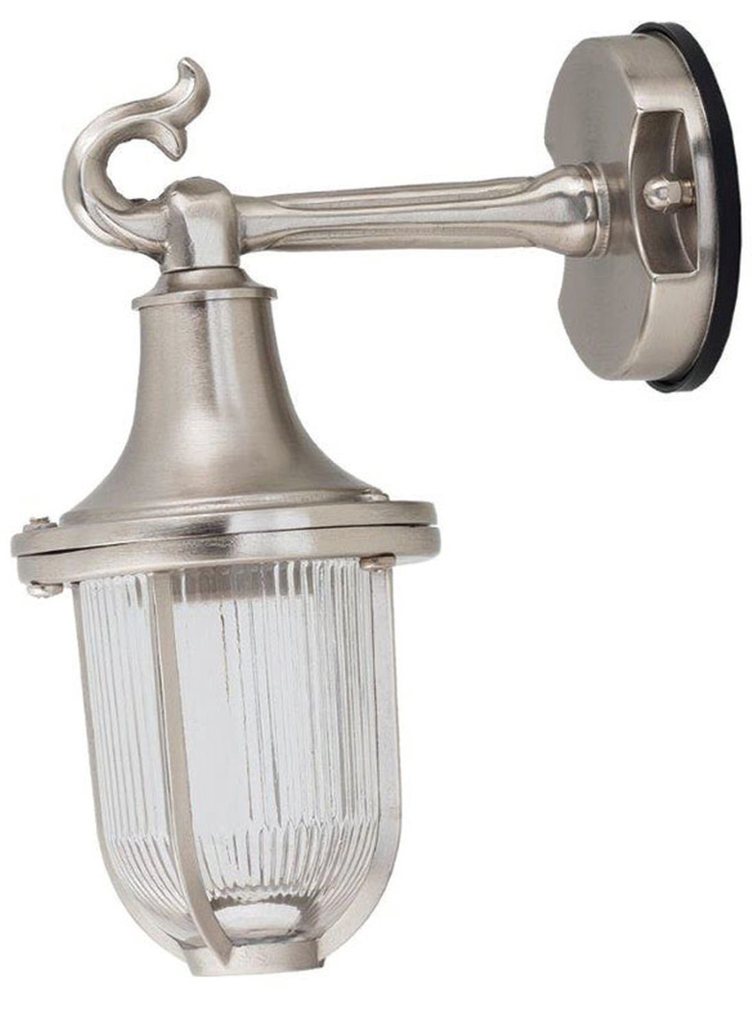 Premium ohne Außenwandlampe Balkon E27 Nickel Außen-Wandleuchte Echt-Messing in THISSEAS, Leuchtmittel, Licht-Erlebnisse IP64