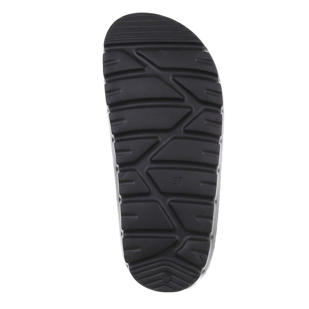 Ital-Design Damen Mules Strand Plateausandaletten (86192919) Flach Pantoletten in Schwarz