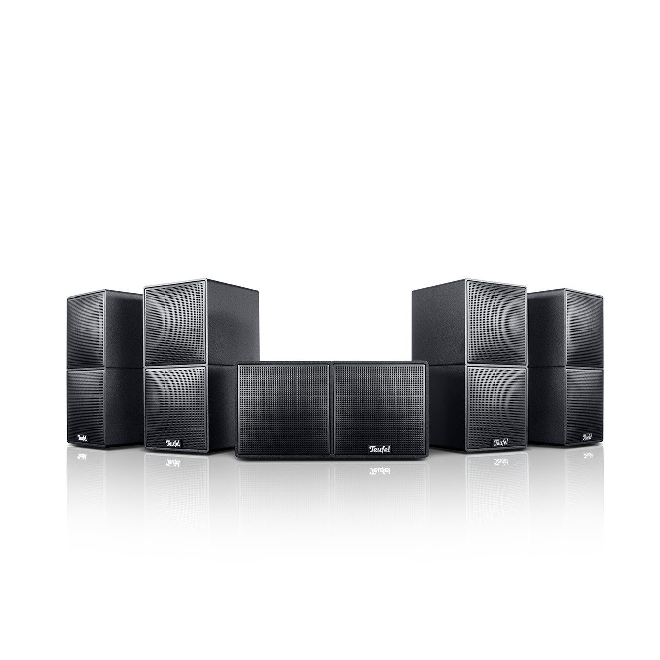 Teufel CUBYCON Satelliten-Lautsprecher Lautsprecher (AnschlussklemmenSchraubklemmen - vergoldet, Gehäuse aus hochwertigem Aluminium)