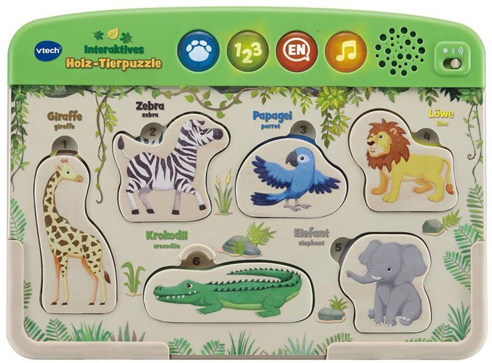 Vtech® Steckpuzzle VTechBaby, Interaktives Holz-Tierpuzzle, 6 Puzzleteile, günstig online kaufen