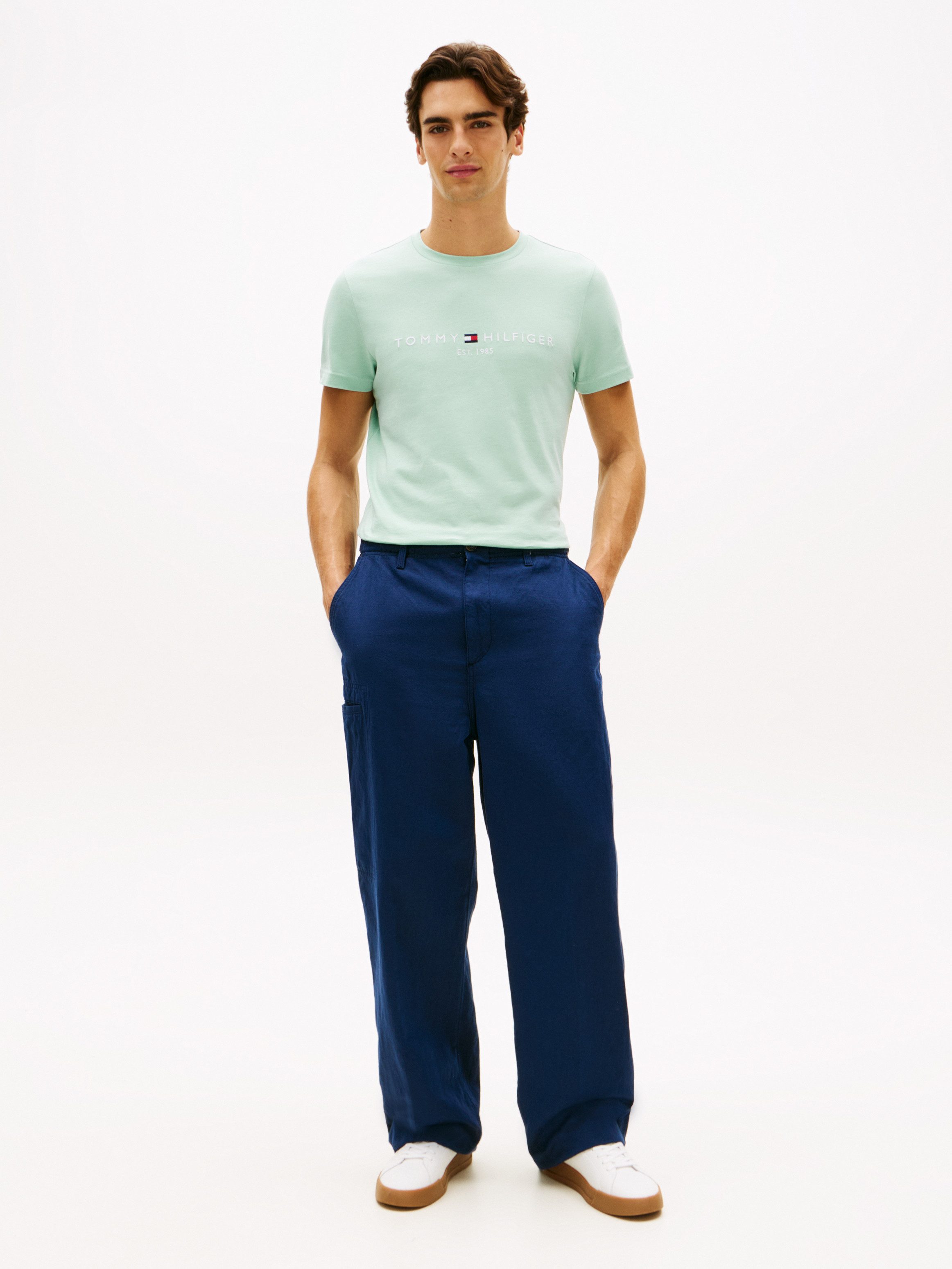 Tommy Hilfiger T-Shirt TOMMY LOGO aus reiner Baumwolle