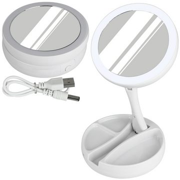 Novzep Kosmetikspiegel LED Kosmetikspiegel, mit Licht 1-10 fache Vergrößerung