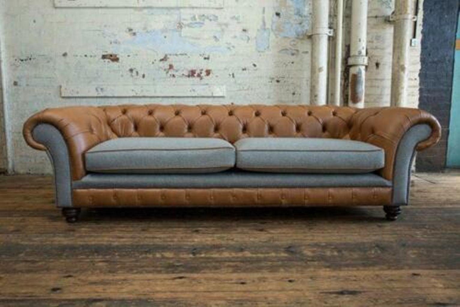 JVmoebel Chesterfield-Sofa, XXL Big Sofa 4 Sitzer Couch Chesterfield Polster Sitz Garnitur Leder