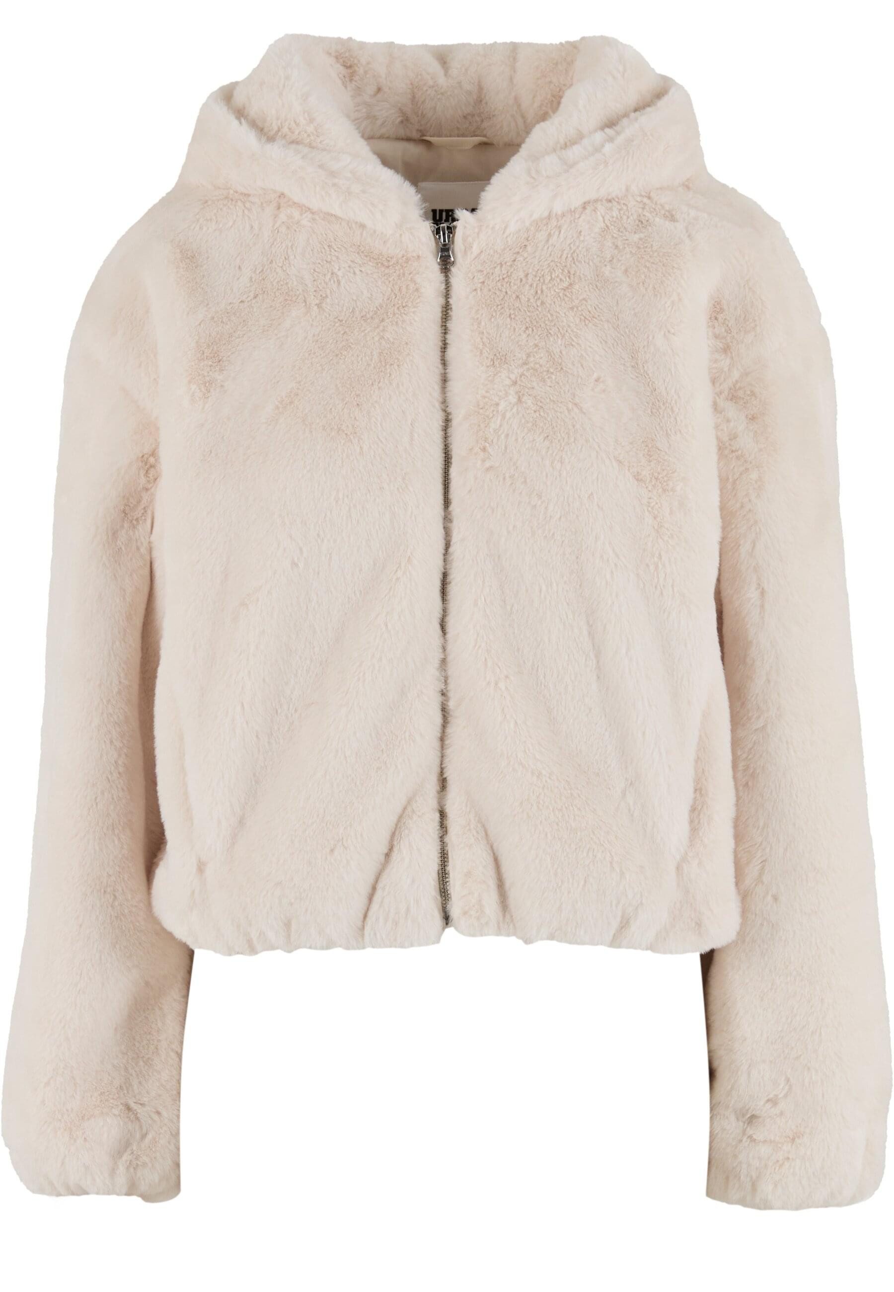 URBAN CLASSICS Sweatjacke Urban Classics Ladies Full Zip Faux Fur Hoodie günstig online kaufen