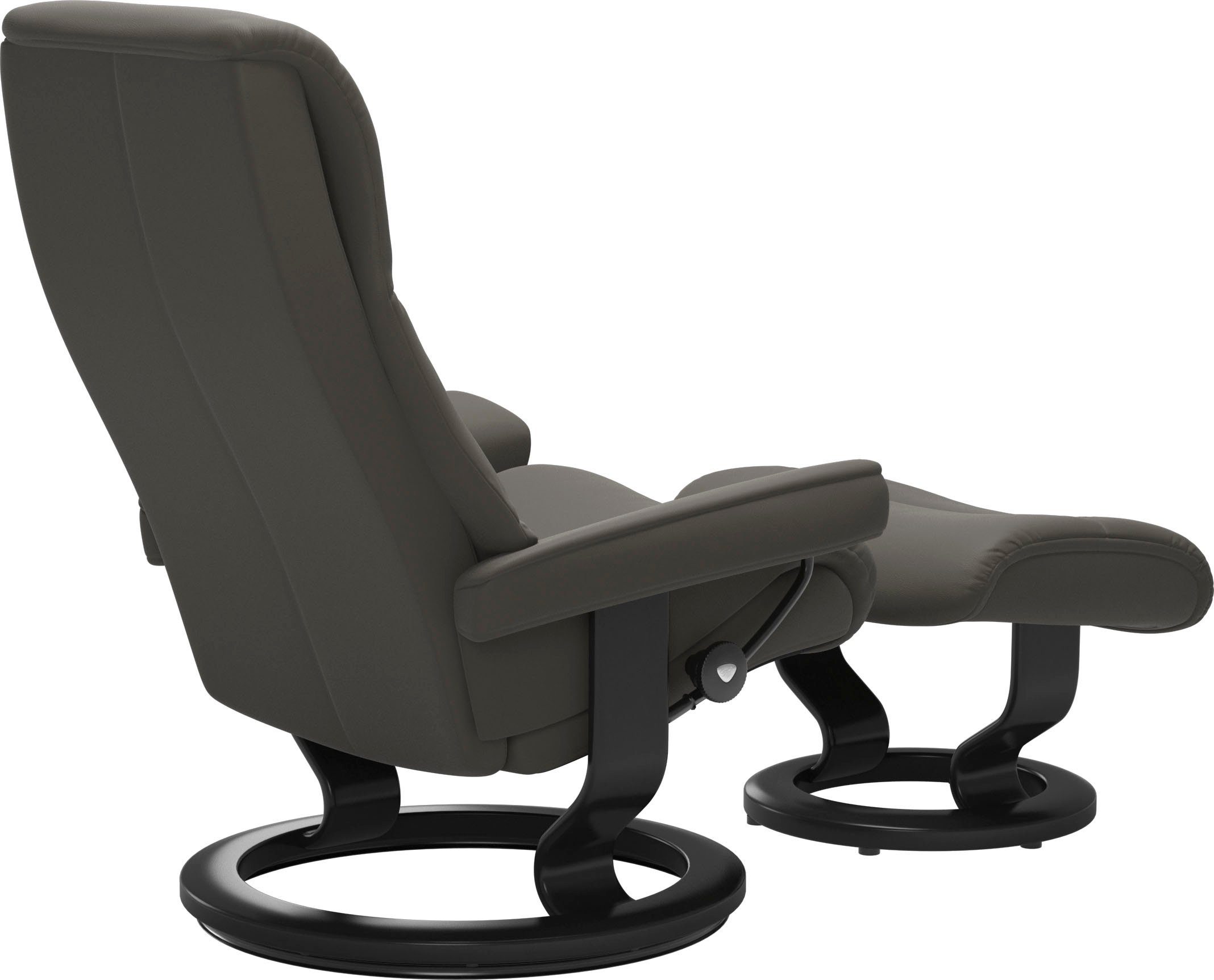 S,Gestell mit mit Stressless® Größe Relaxsessel Relaxsessel Classic (Set, View Base, Schwarz Hocker),