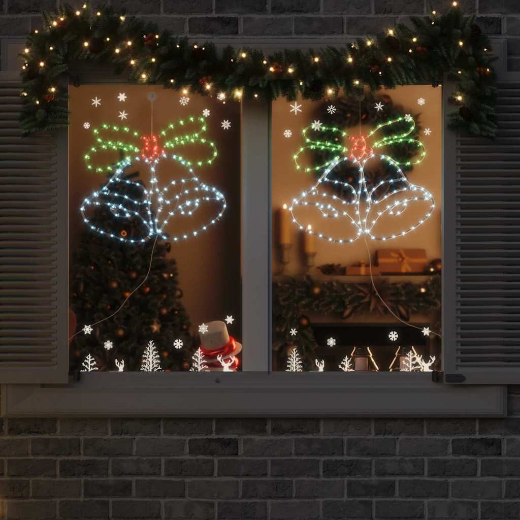 vidaXL Dekolicht 56 x 46 cm Lichtdekoration Weihnachtsglocke mit 144 LEDs M günstig online kaufen