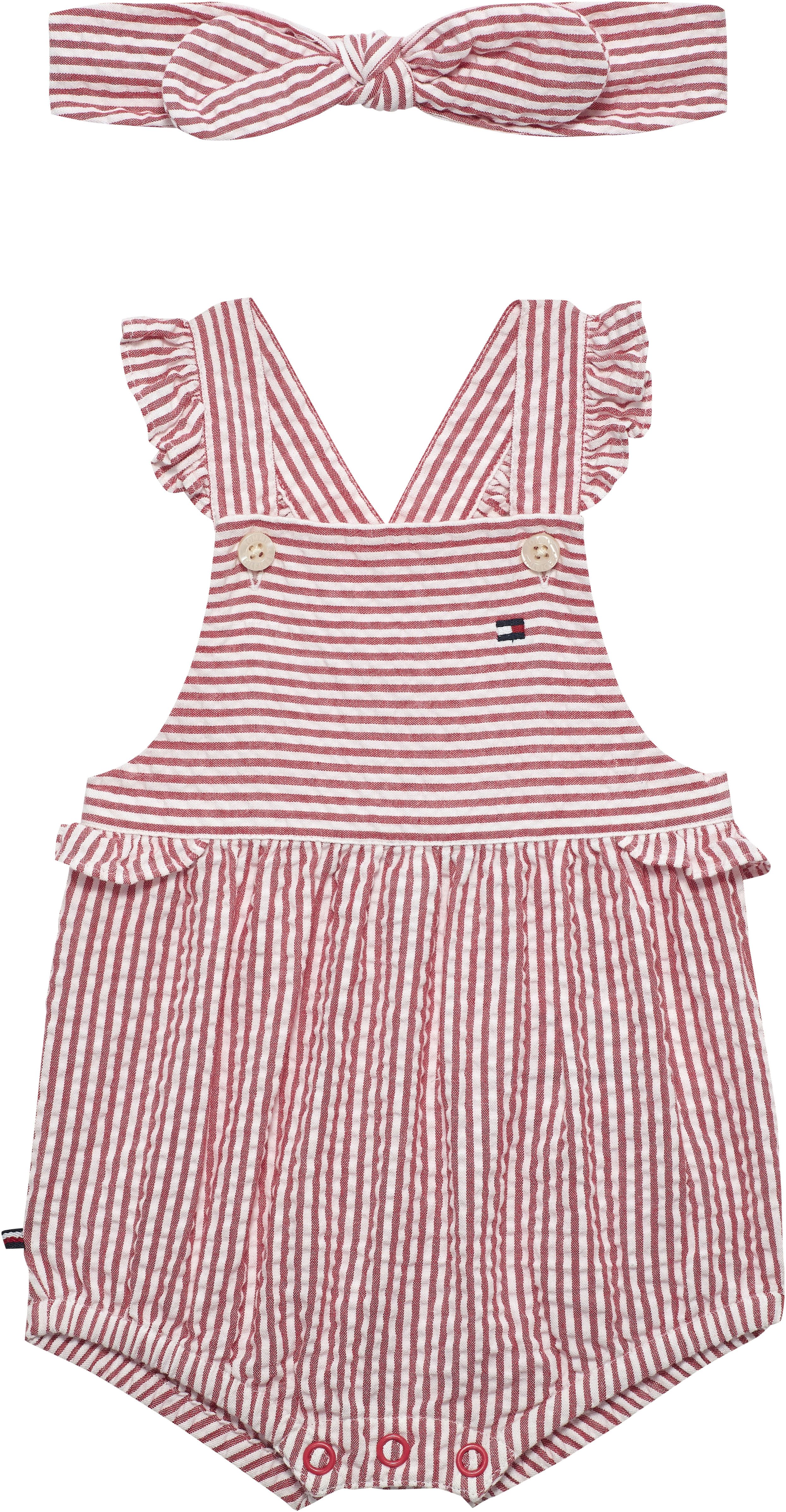 Tommy Hilfiger Neugeborenen-Geschenkset SEERSUCKER SHORTY SET (Set, 2-tlg., 2) niedliches Set für Babys, reine Baumwolle