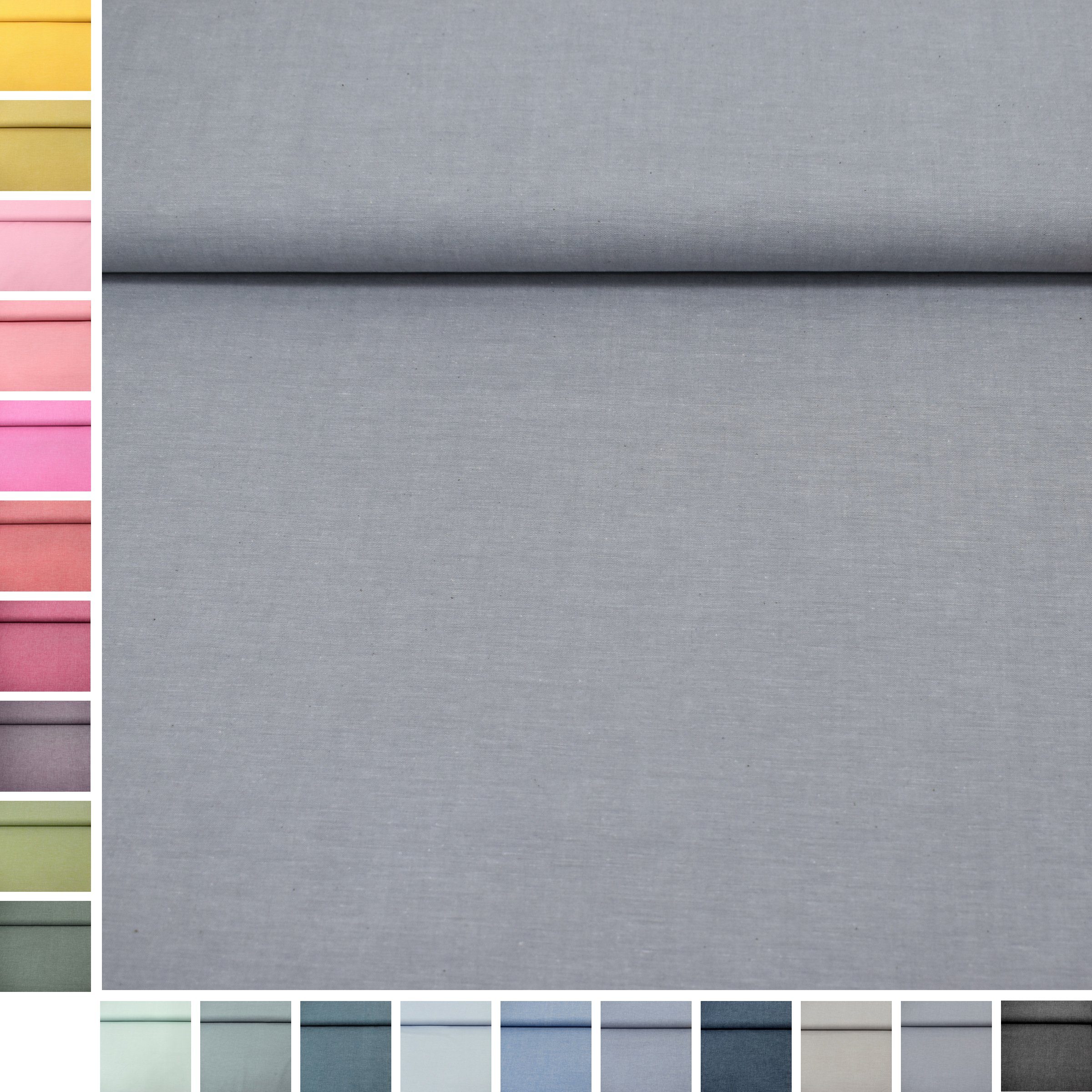 MAGAM-Stoffe Stoff "Mona", uni Baumwollstoff aus Niederlande ÖKO-TEX Meterware ab 50cm