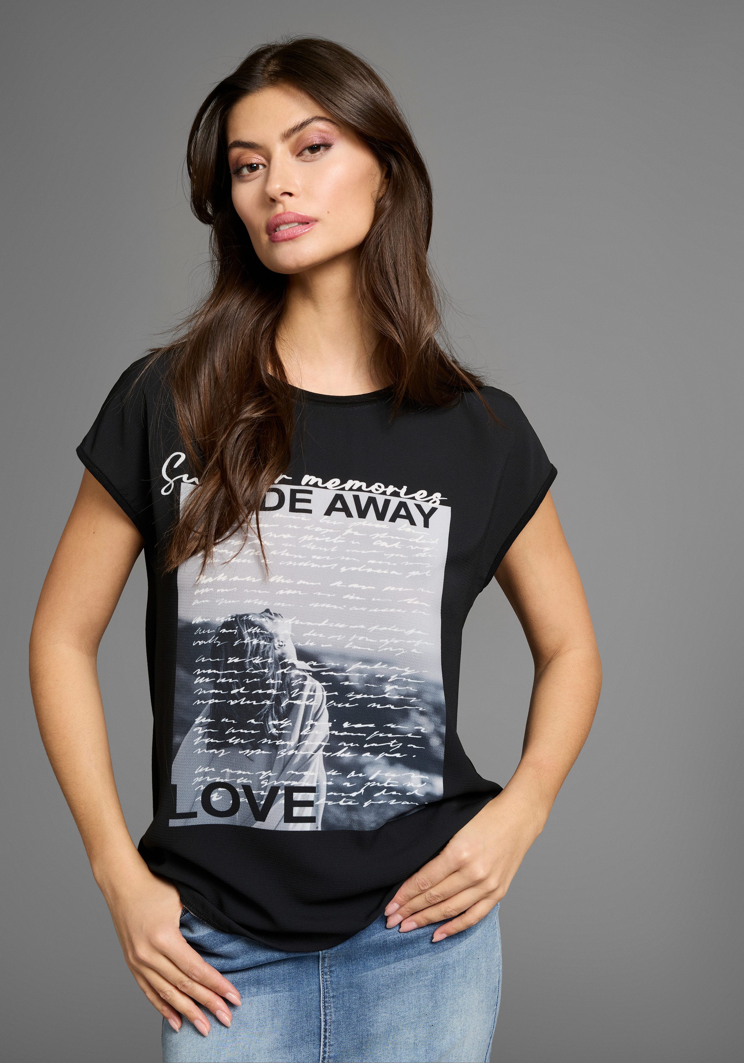 Laura Scott Shirtbluse mit sommerlichen Fotoprint günstig online kaufen