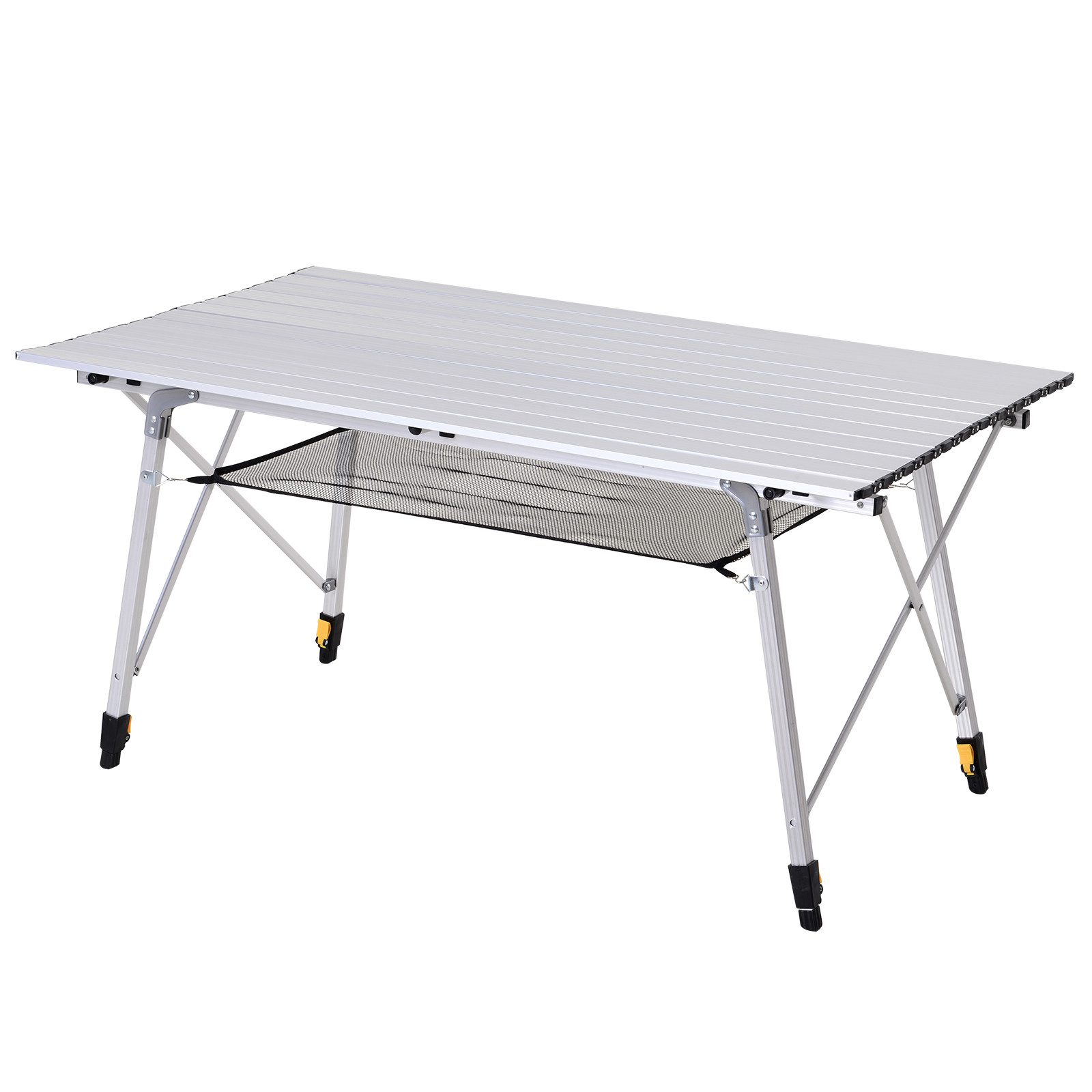Outsunny Campingtisch mit Tragetasche (Falttisch, 1-St), Höhenverstellbar und tragbar