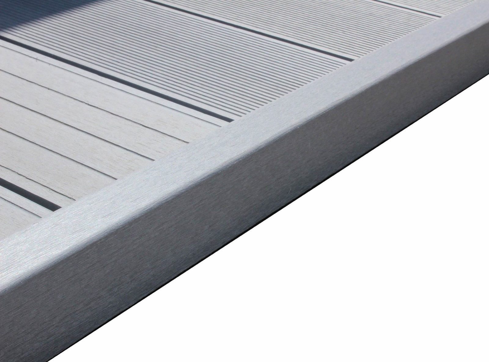 WPC Profi Terrassendielen L-Abschlussleiste Winkelleiste steingrau, (Abschlussleiste, 1-St., Winkelleiste 60x40x1950 mm)