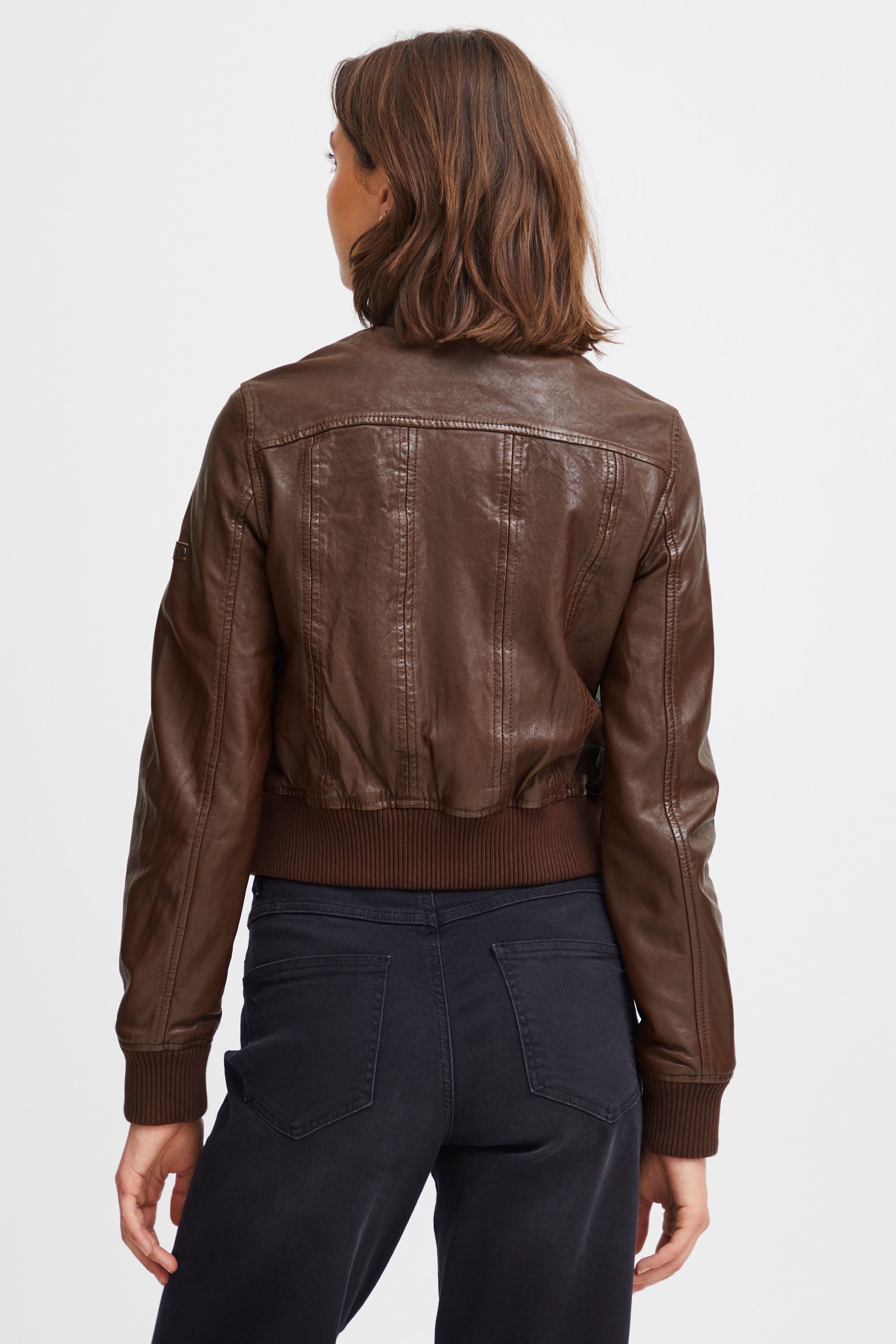 OXMO Lederjacke OXDenny Modische Echtlederjacke im Piloten-Stil