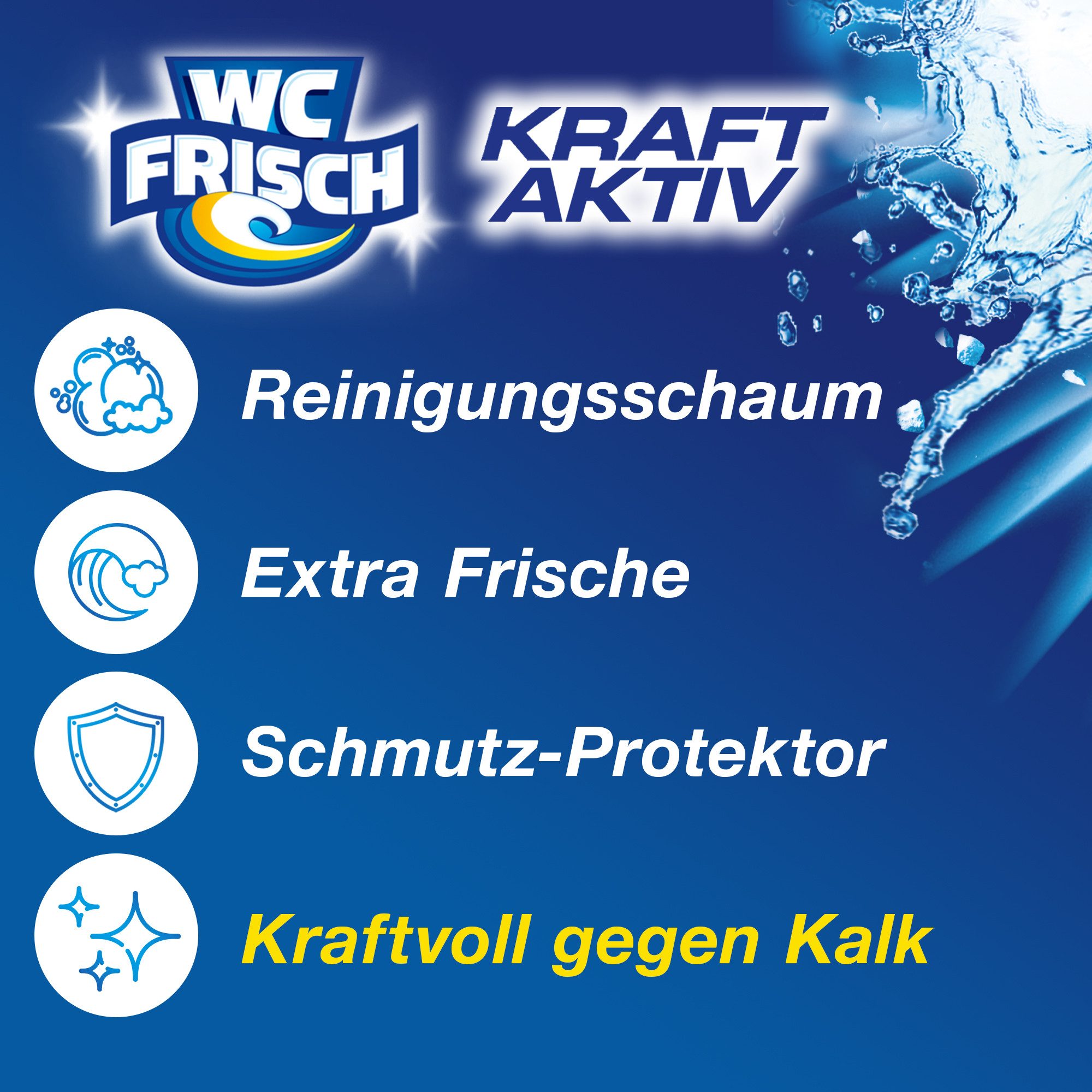 WC Frisch Gel Ozeanfrische 750 ml WC-Reiniger (1-St. mit Lufterfrischer-Effekt, für hygienische Frische mit 4-fach Aktivstoff-Kombination)