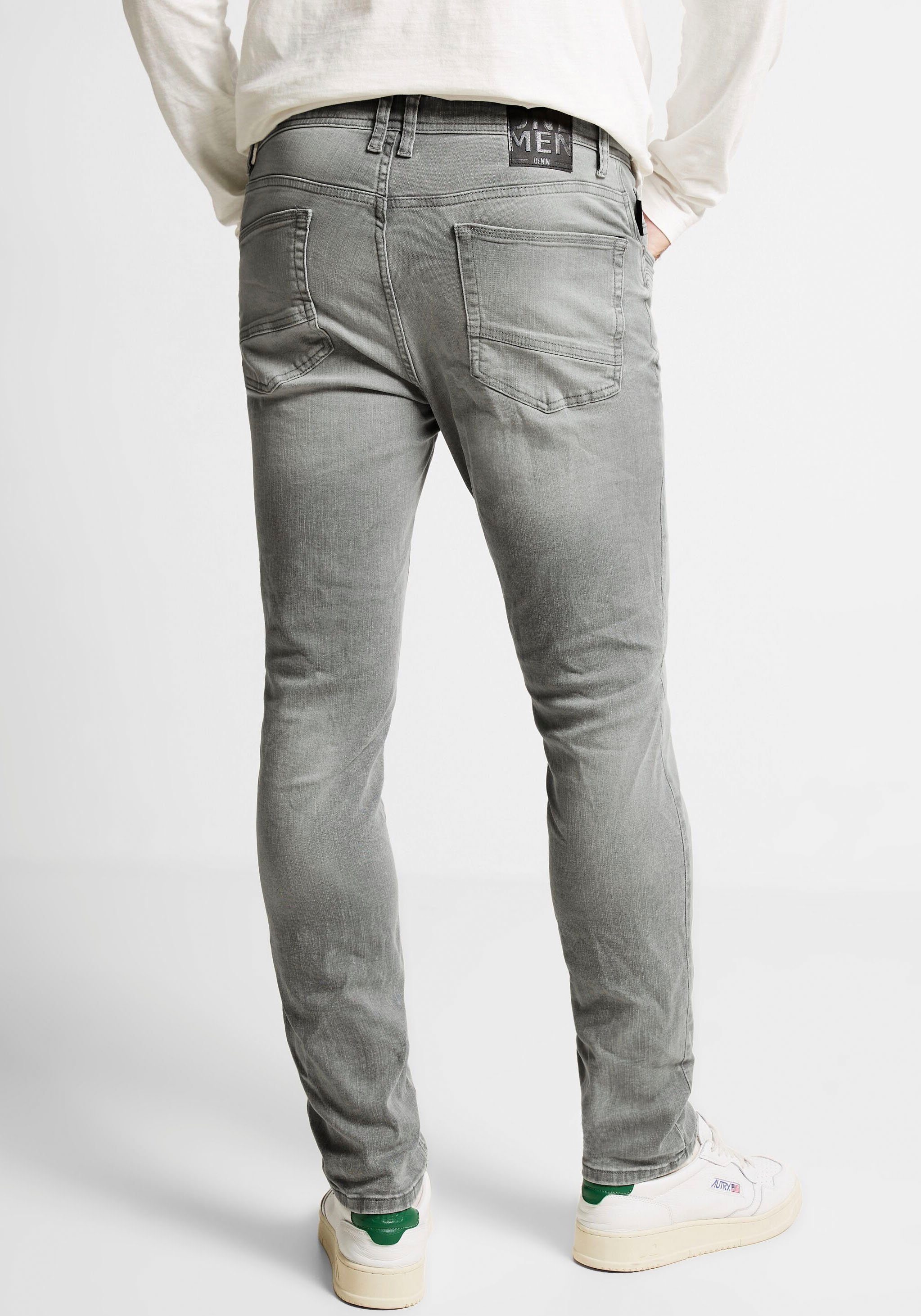 Waschung grauer STREET Slim-fit-Jeans ONE MEN in