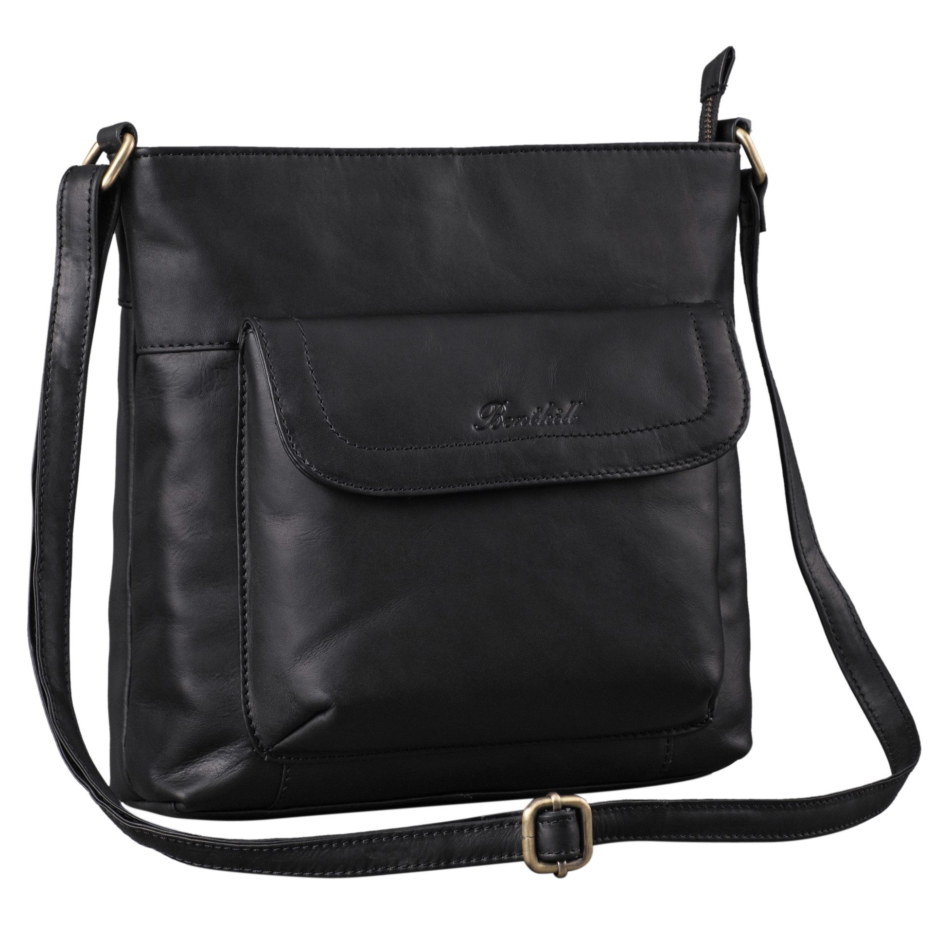 Benthill Umhängetasche Damen Echt Leder Сумки для покупок Ledertasche Handtasche Vintage Schulterbeutel, Schultergurt / Umhängegurt Reißverschlussfach