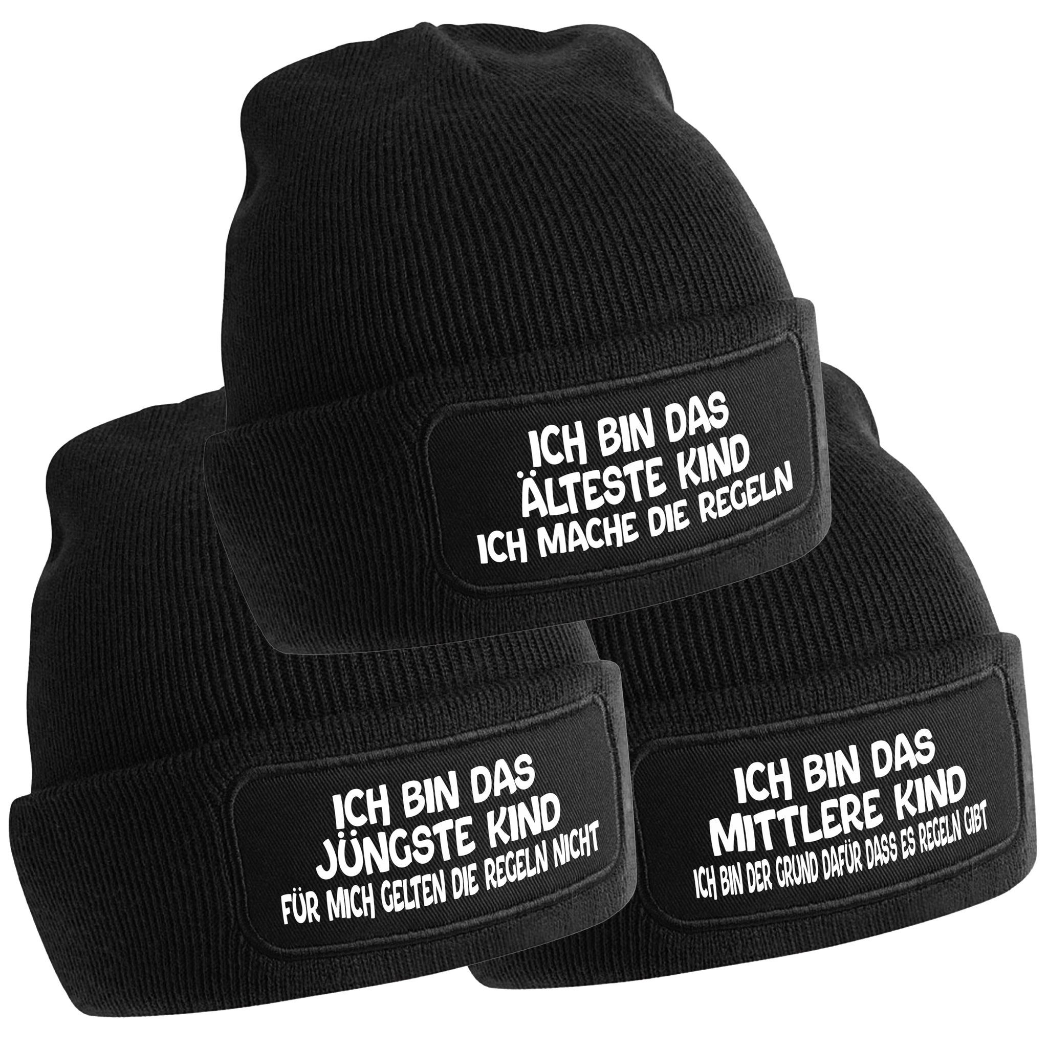 Herzbotschaft Beanie 3er Set Beanies Strickmütze mit Spruch ICH BIN DAS JÜN günstig online kaufen