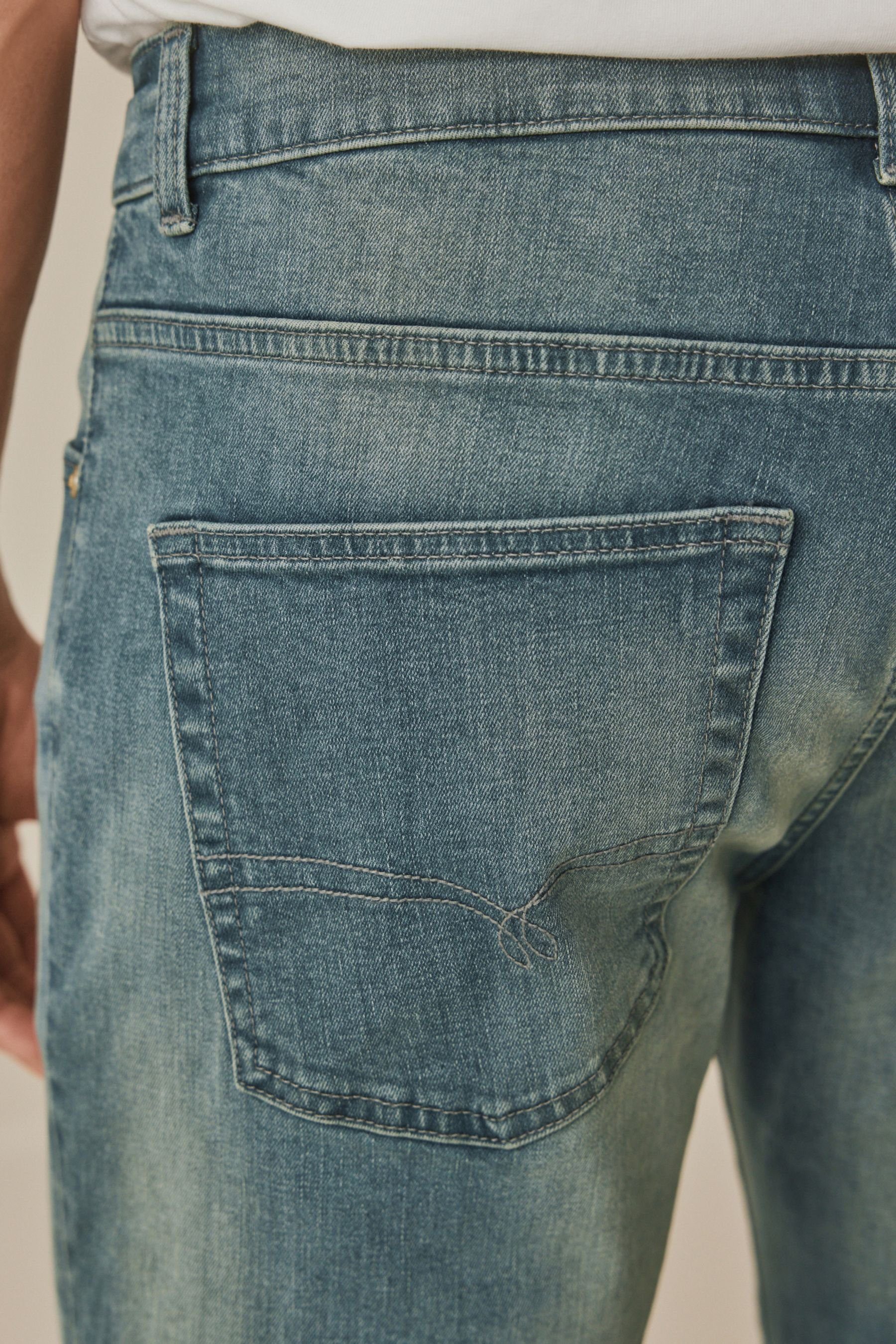 Stretch Blue Slim-fit-Jeans mit Jeans Vintage Tint (1-tlg) Next Fit Essential Slim
